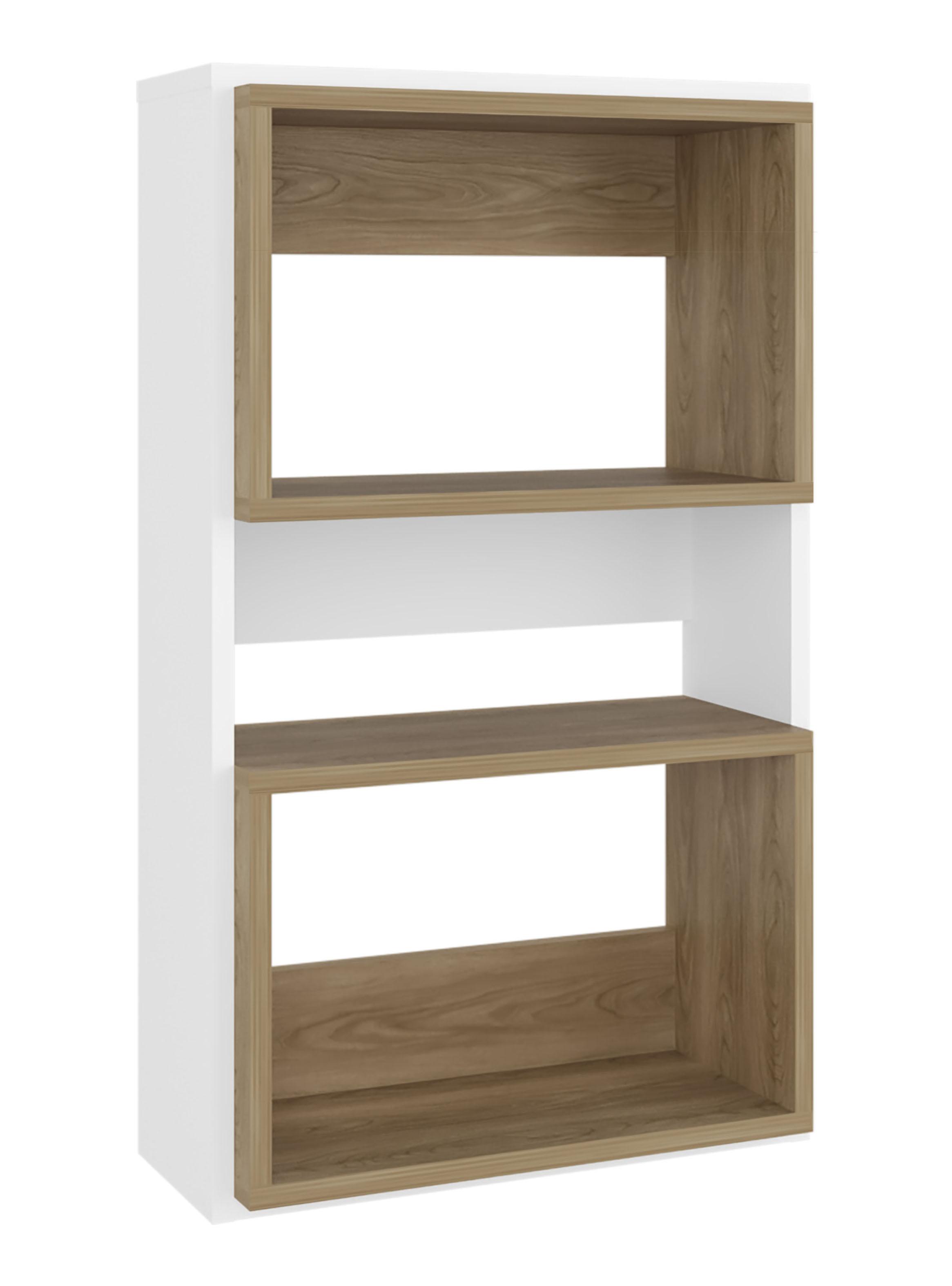 Mueble Auxilar Muro Baño Eco Blanco y Fresno-2
