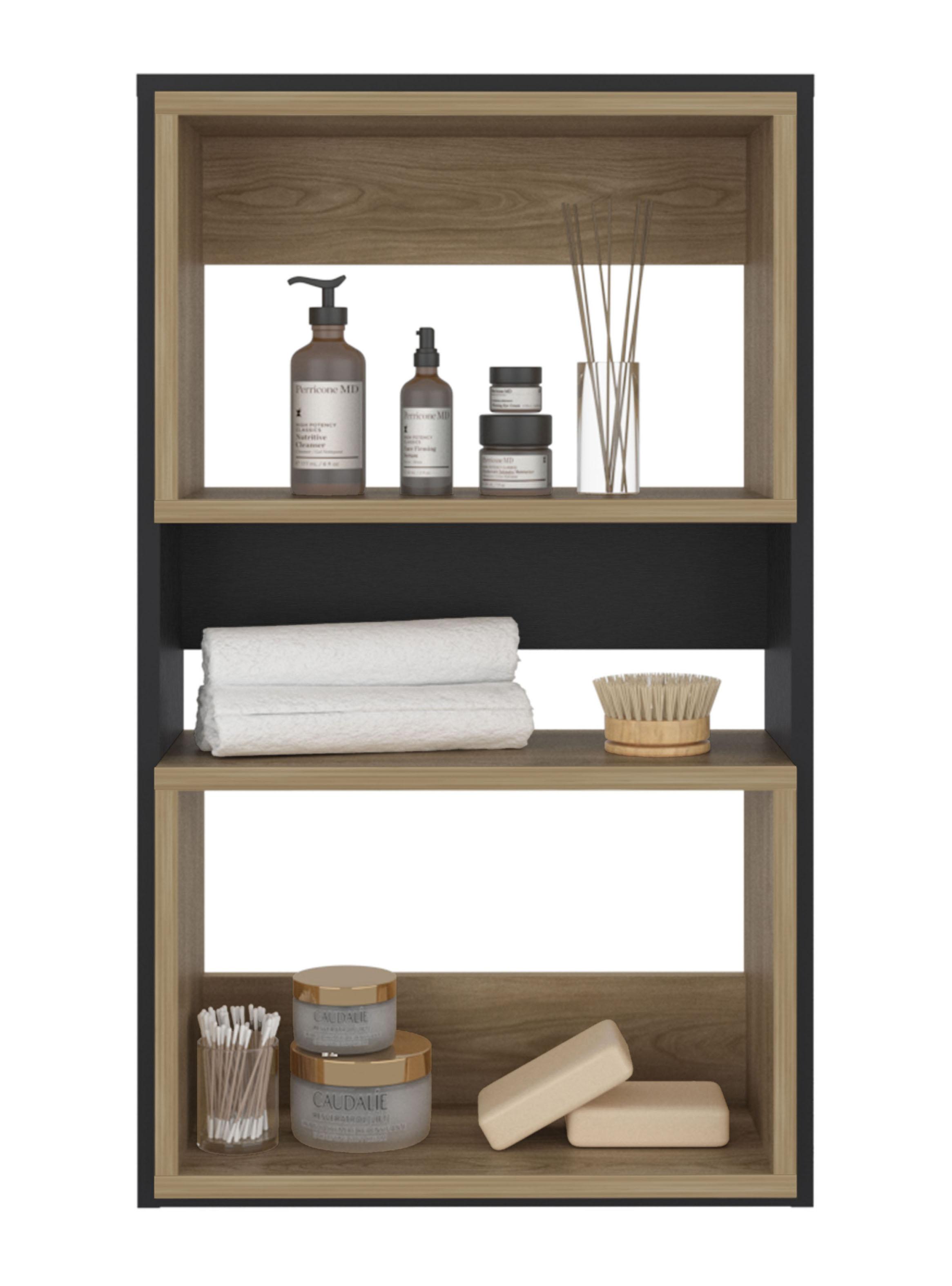 Mueble Auxilar Muro Baño Eco Wengue y Fresno-3