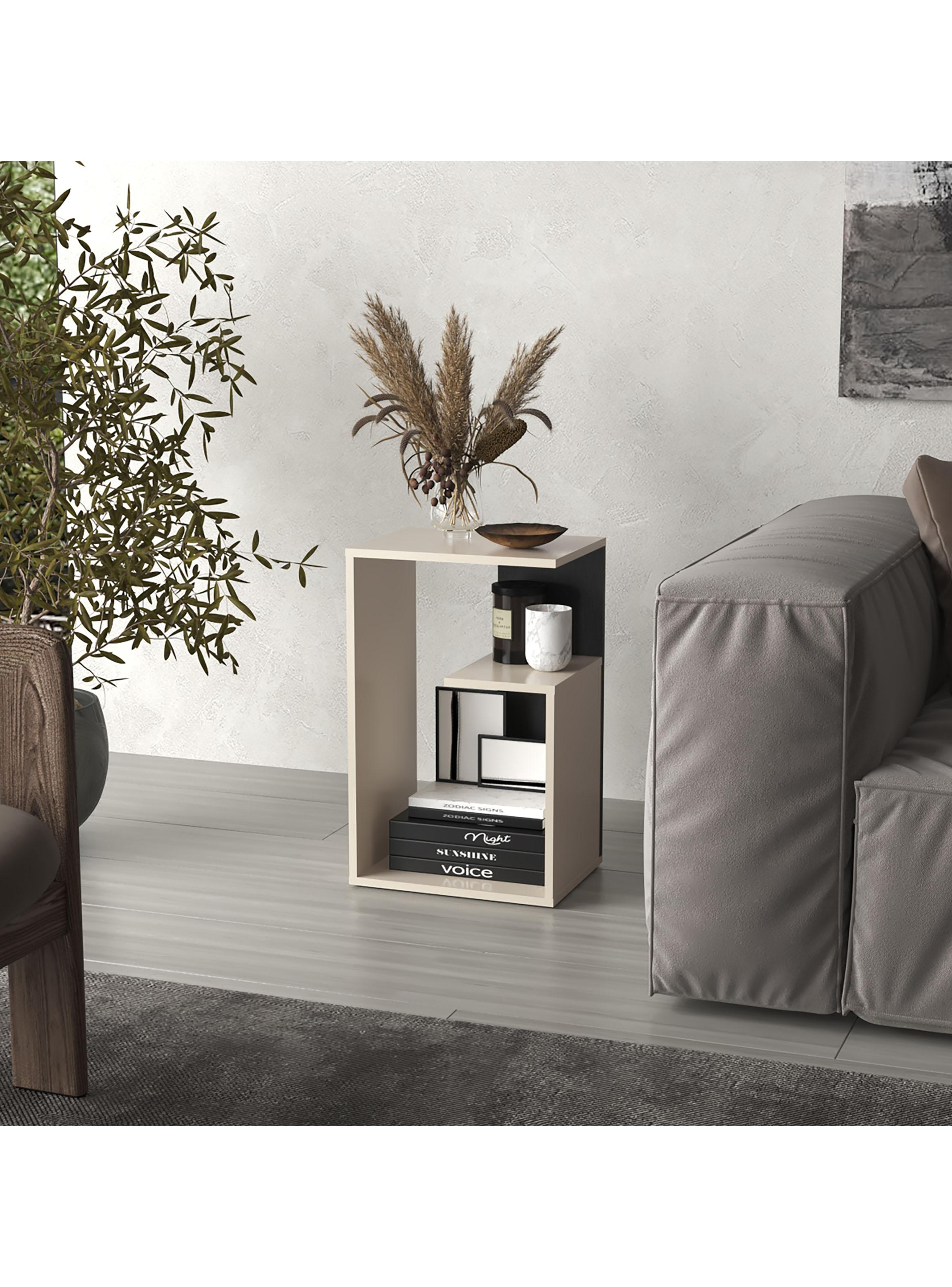 Mesa Lateral Adel 63.4x39.8x30 cm Capri y Wengue-6