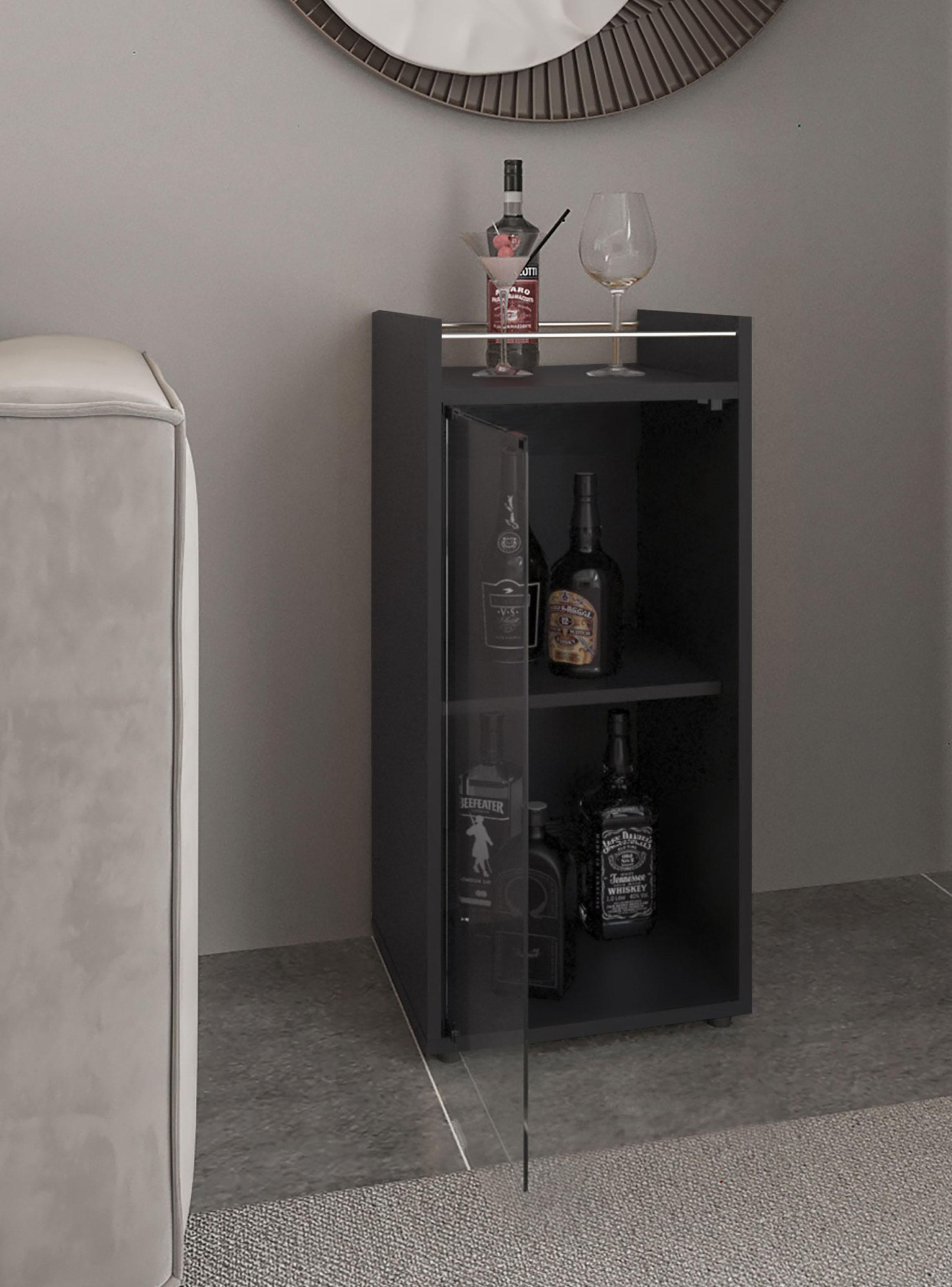 Bar Bajo Theba 1 Puerta Vidrio 81.3x38.1x37.6 cm Wengue-5