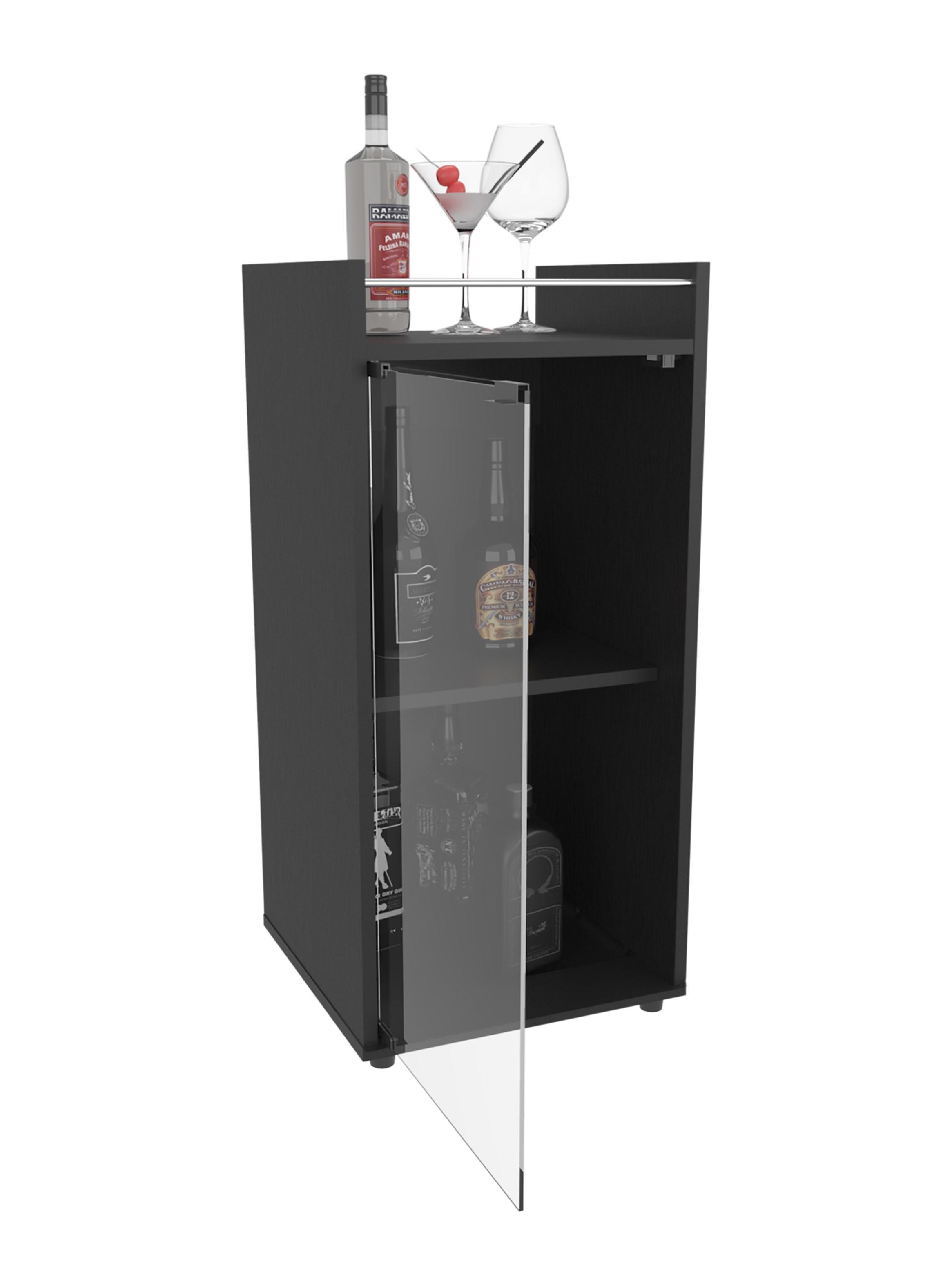 Bar Bajo Theba 1 Puerta Vidrio 81.3x38.1x37.6 cm Wengue-3