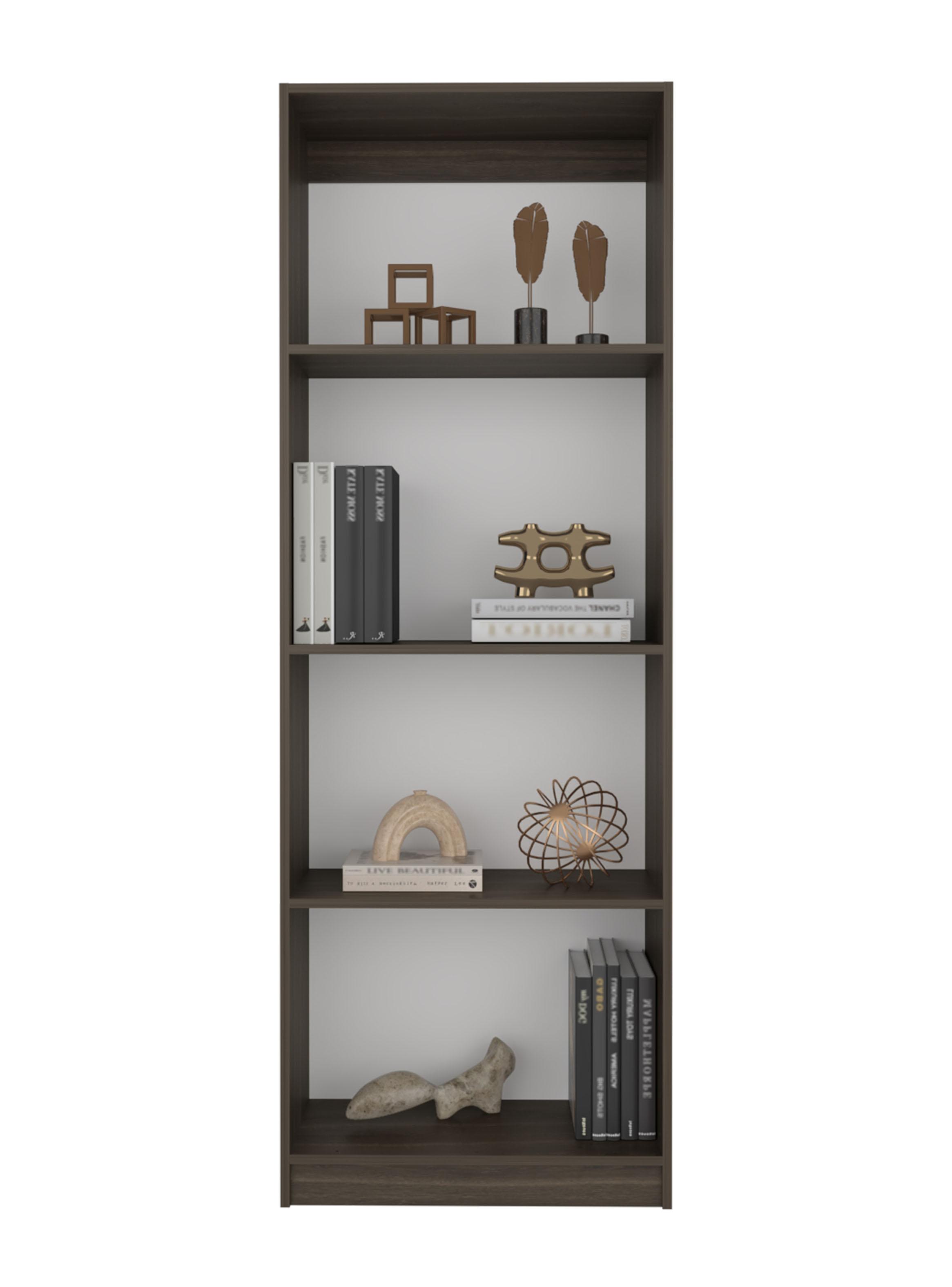 Biblioteca Estante Home E1 4 Niveles Milan y Blanco-3