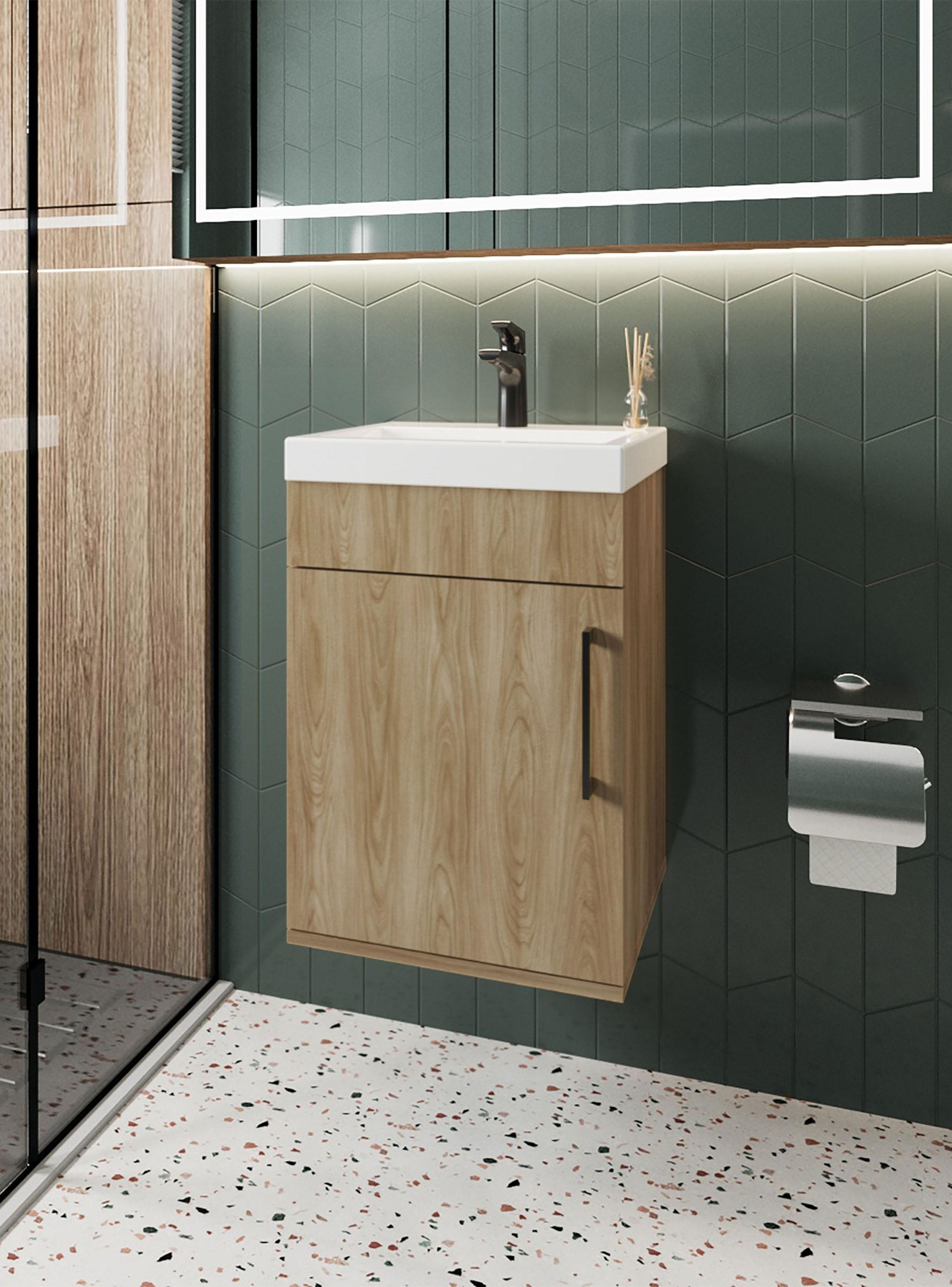 Vanitorio Flotante Oxford 1 Puerta Fresno-5