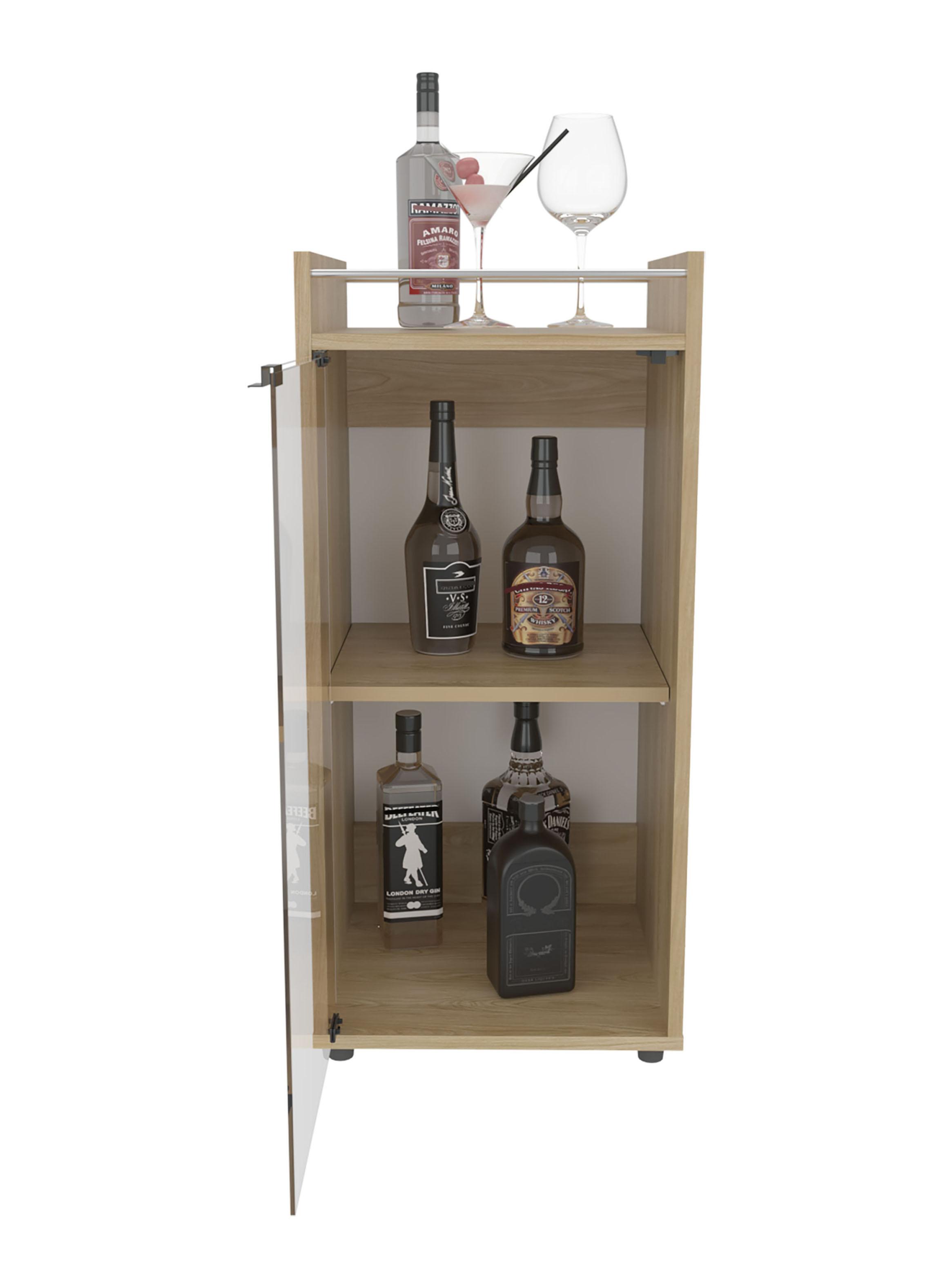 Bar Bajo Theba 1 Puerta Vidrio 81.3x38.1x37.6 cm Fresno-2
