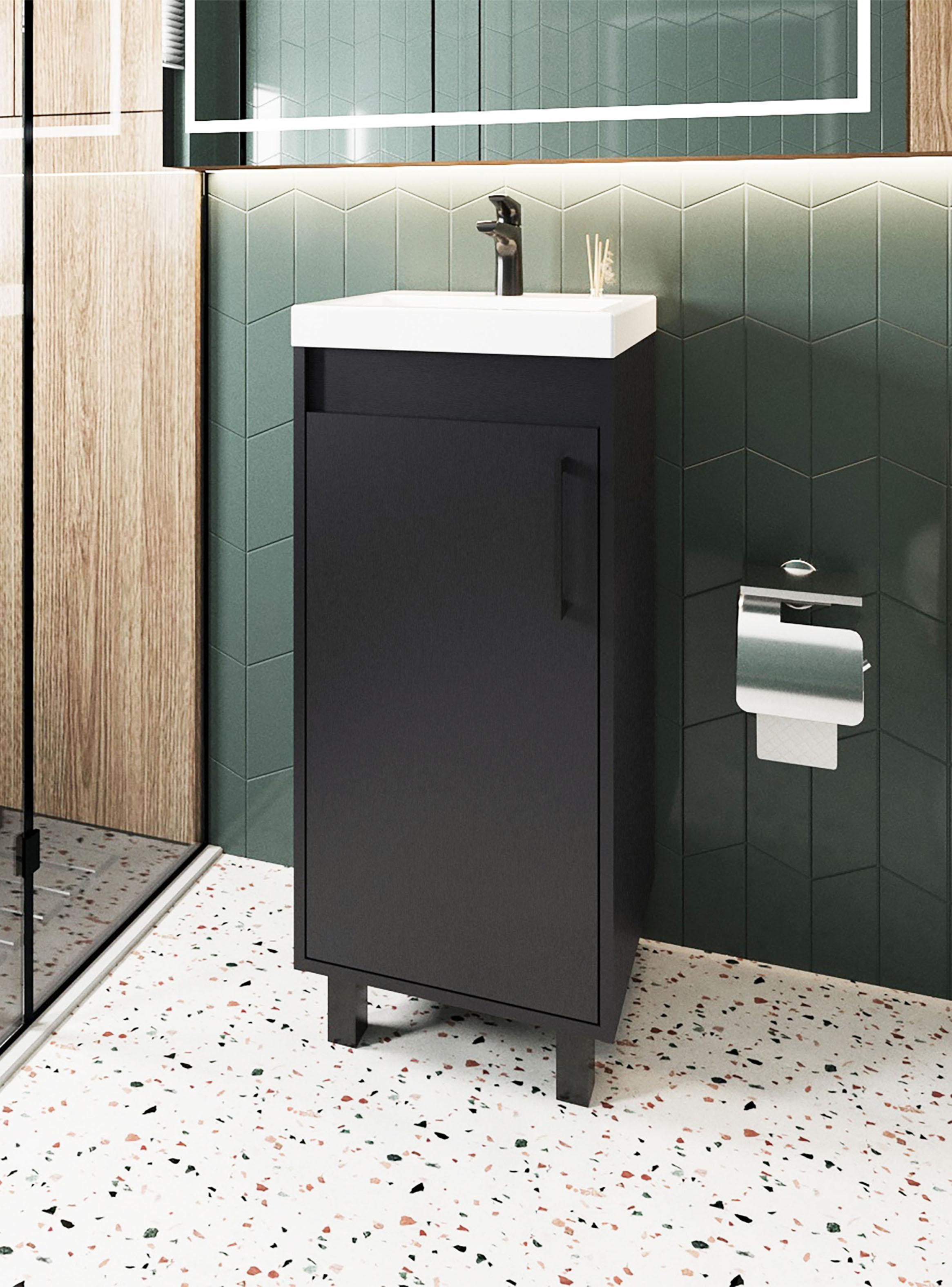 Vanitorio Oxford 1 Puerta 86.4x32.5x39.6 cm Wengue-5