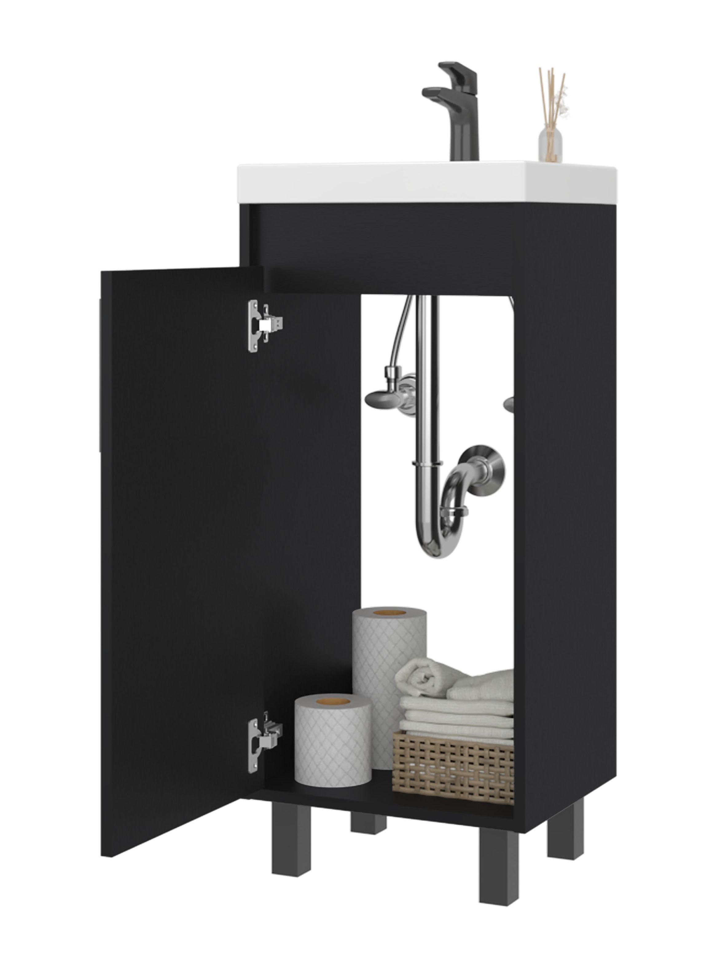 Vanitorio Oxford 1 Puerta 86.4x32.5x39.6 cm Wengue-3