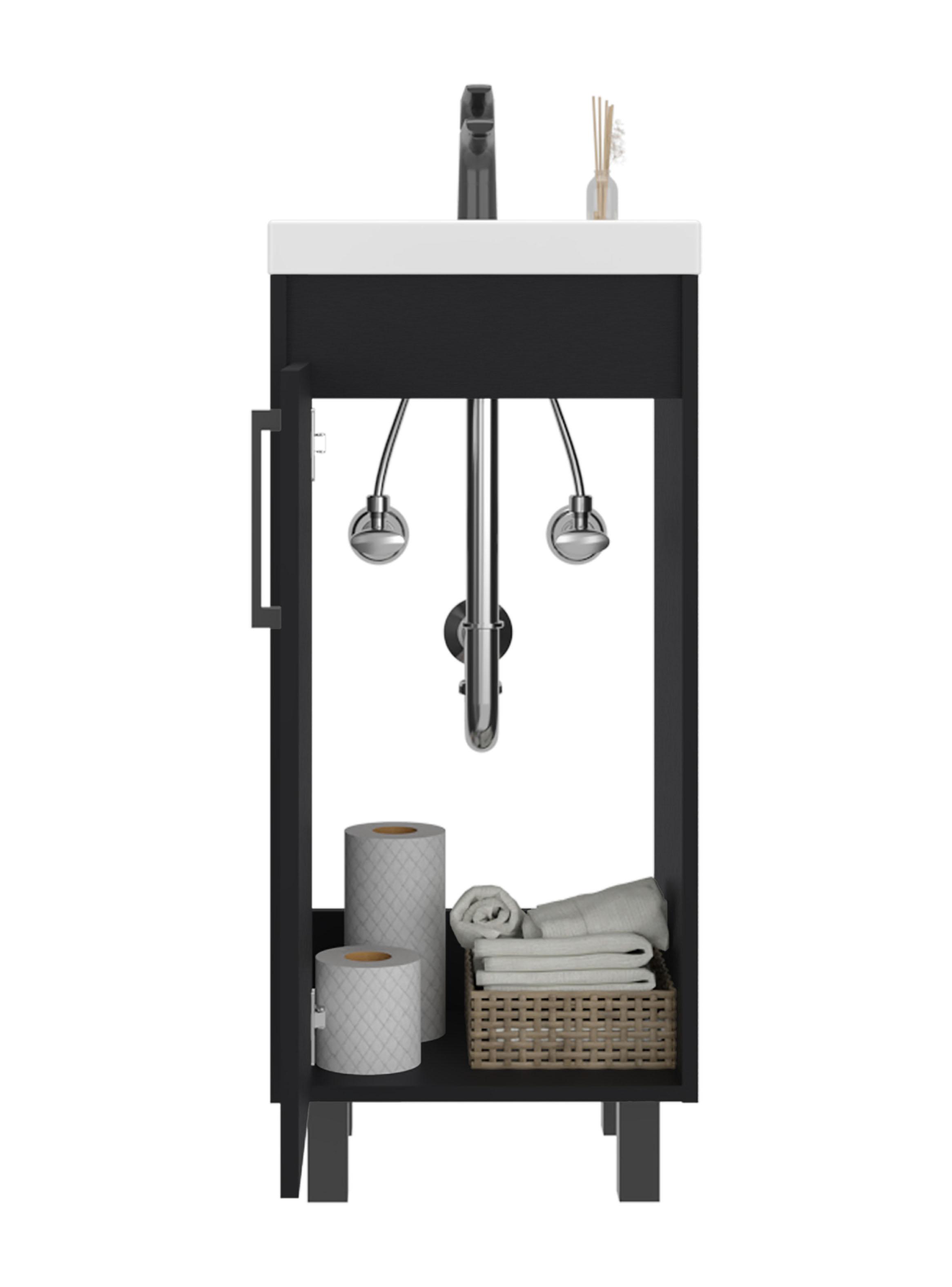 Vanitorio Oxford 1 Puerta 86.4x32.5x39.6 cm Wengue-2