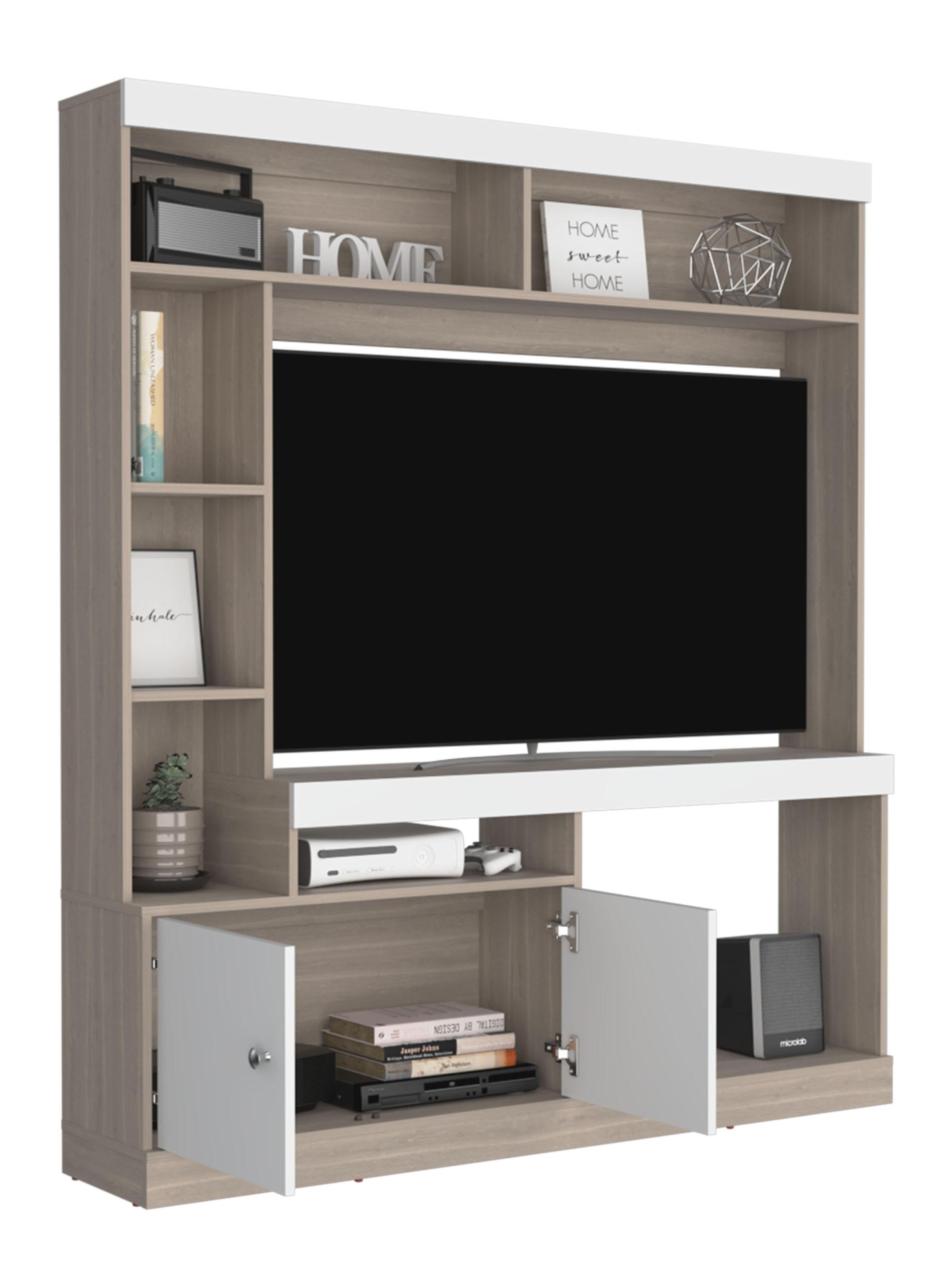 Estante TV 65' Dante 180.6x180x30.3 cm Bardolino y Blanco-3