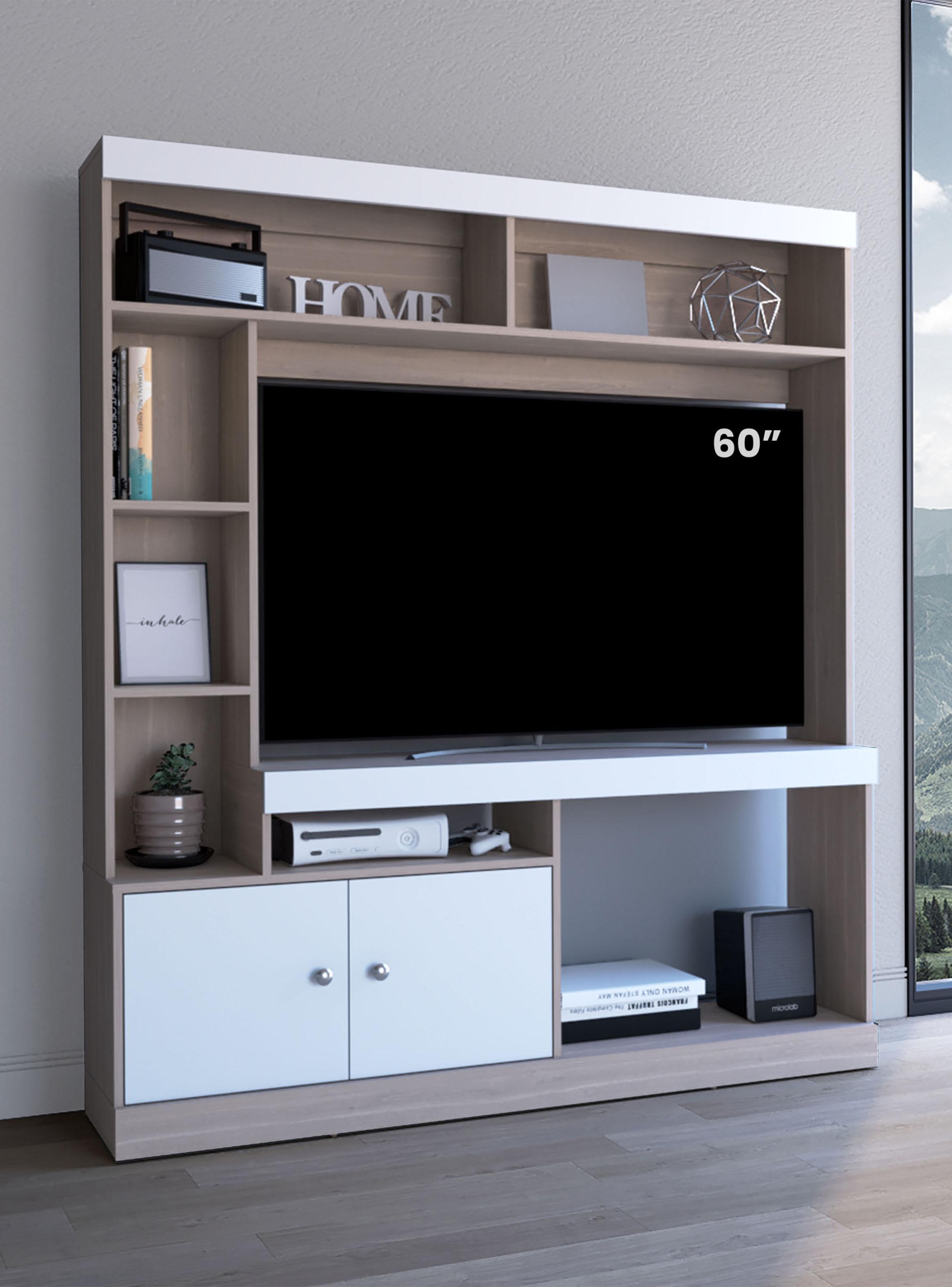 Estante TV 65' Dante 180.6x180x30.3 cm Bardolino y Blanco-4