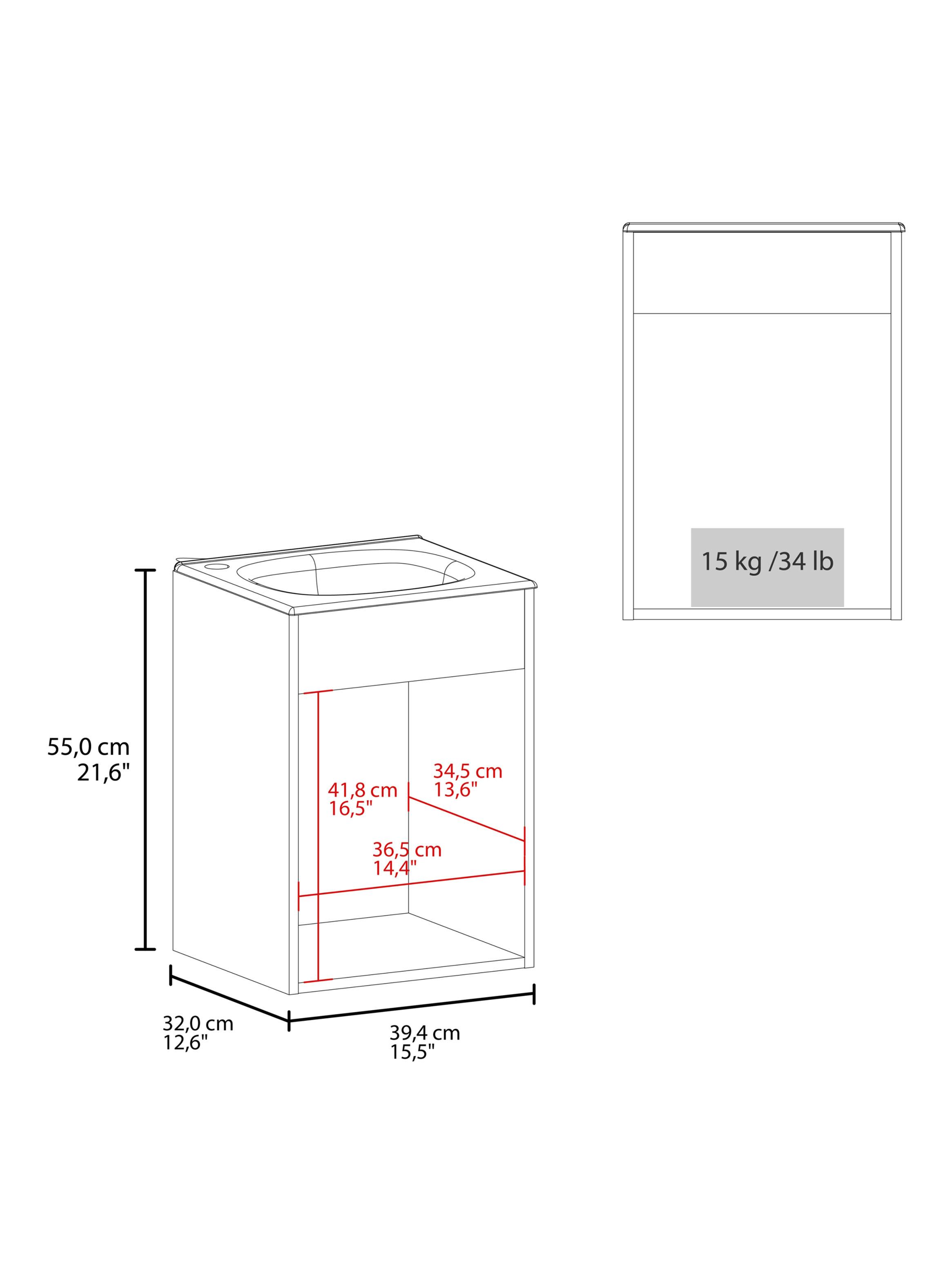 Vanitorio Flotante Bethel 1 Puerta Wengue-1