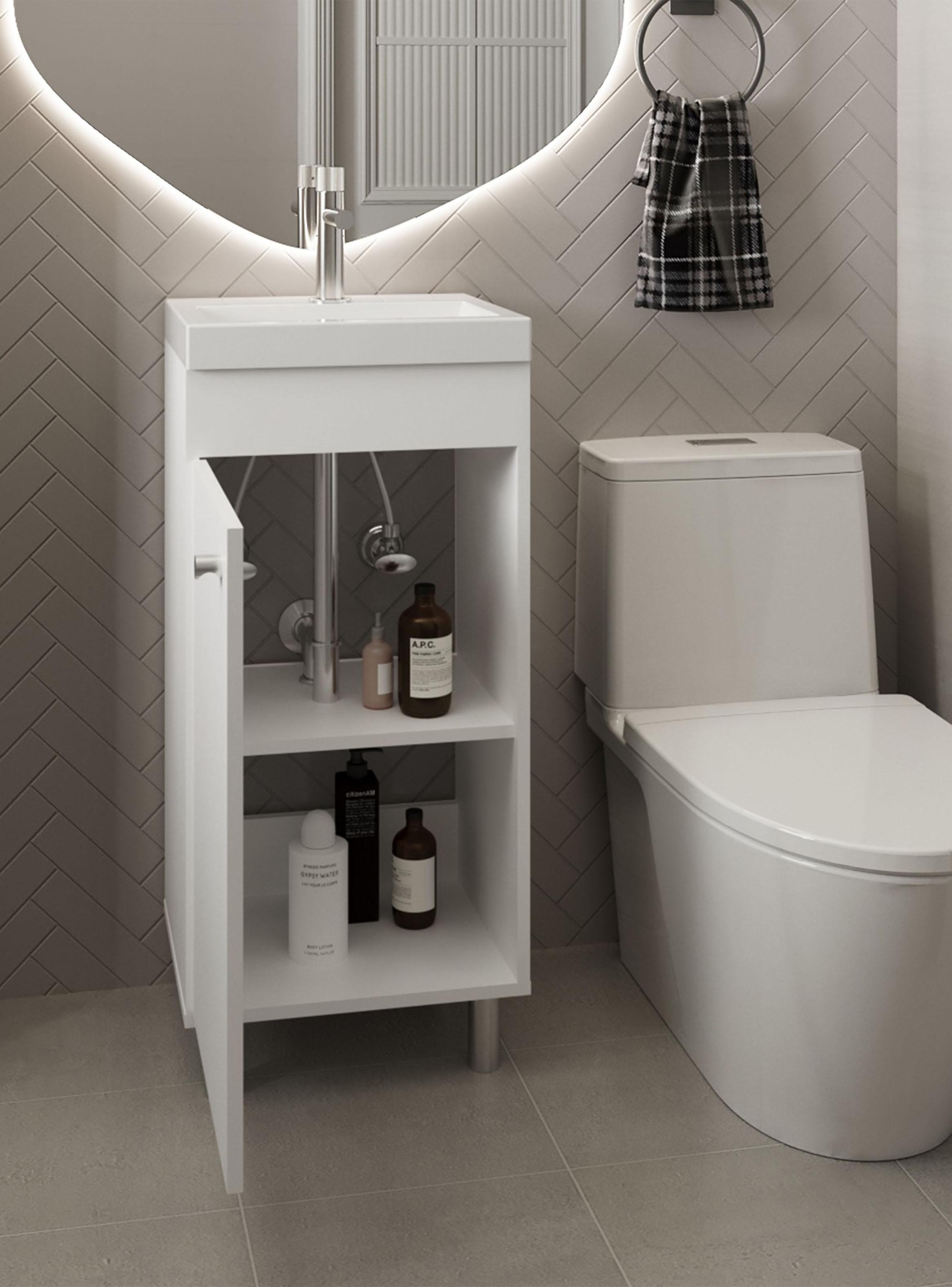 Vanitorio Rivera 1 Puerta 84x32x40.2cm Blanco-4