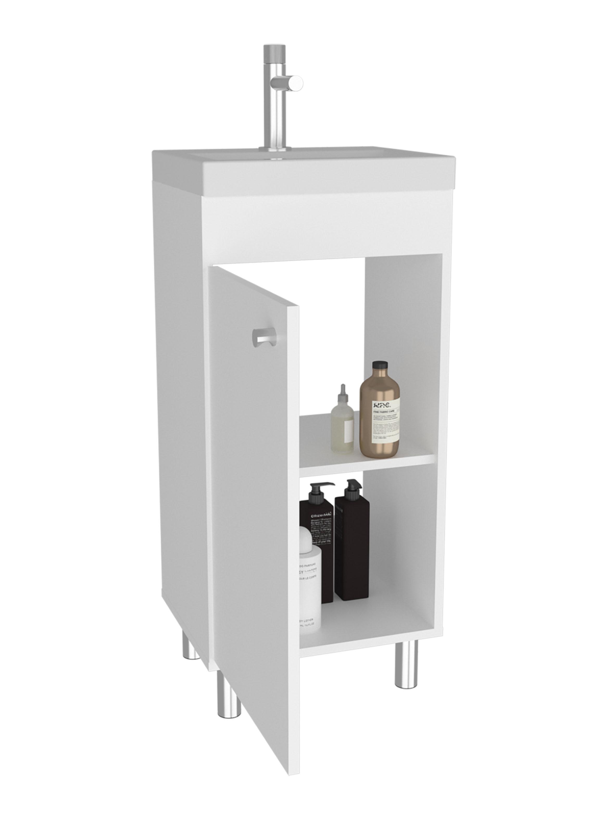 Vanitorio Rivera 1 Puerta 84x32x40.2cm Blanco-3