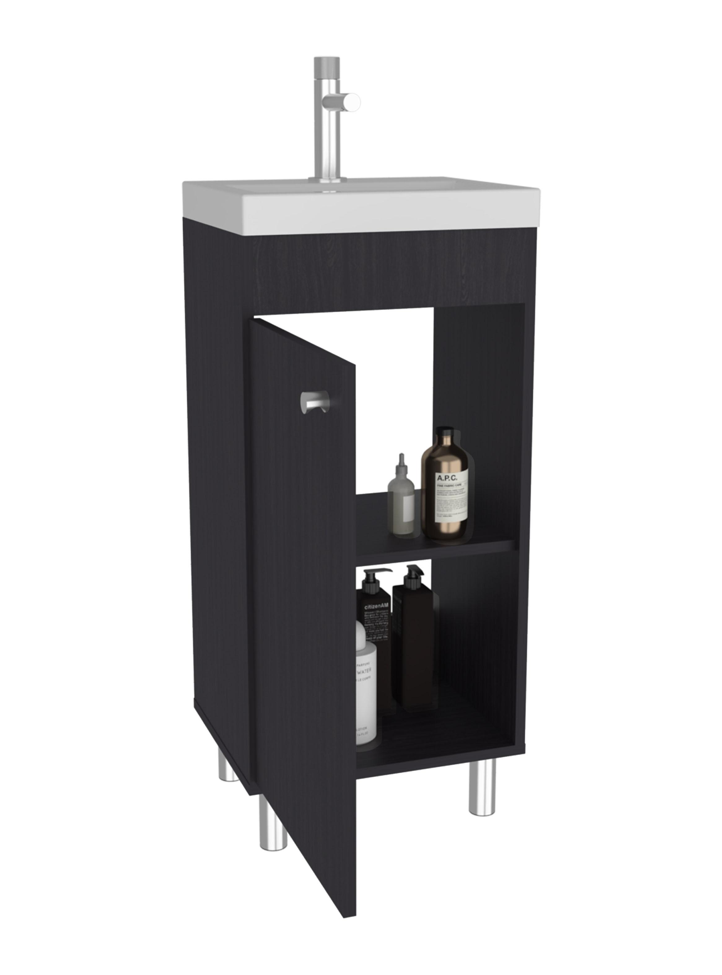 Vanitorio Rivera 1 Puerta 84x32x40.2cm Wengue-3