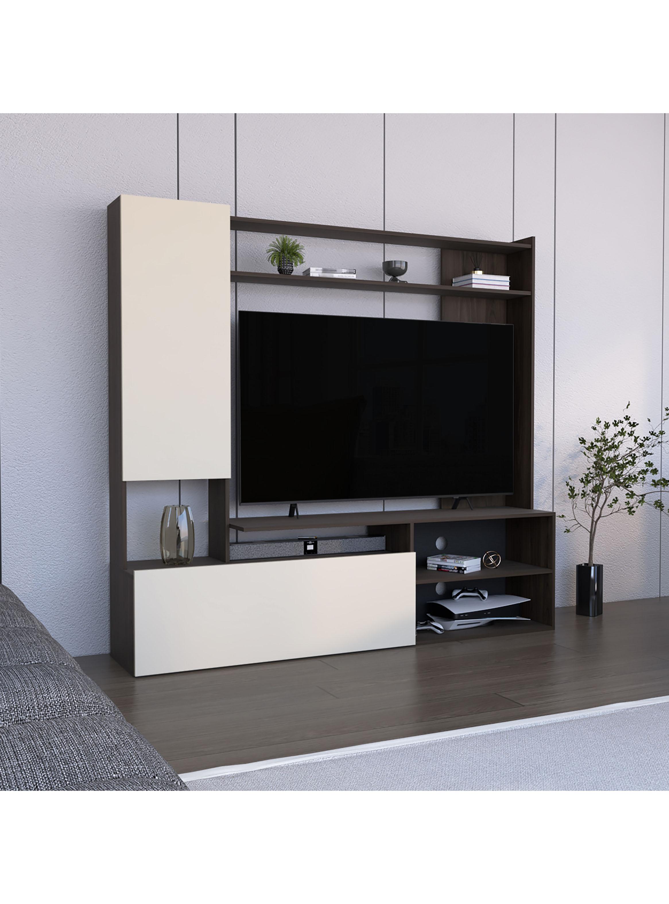 Estante TV 70' Nolic 2 Puertas 167x78.6x36.5 vm Capri y Nogal-4