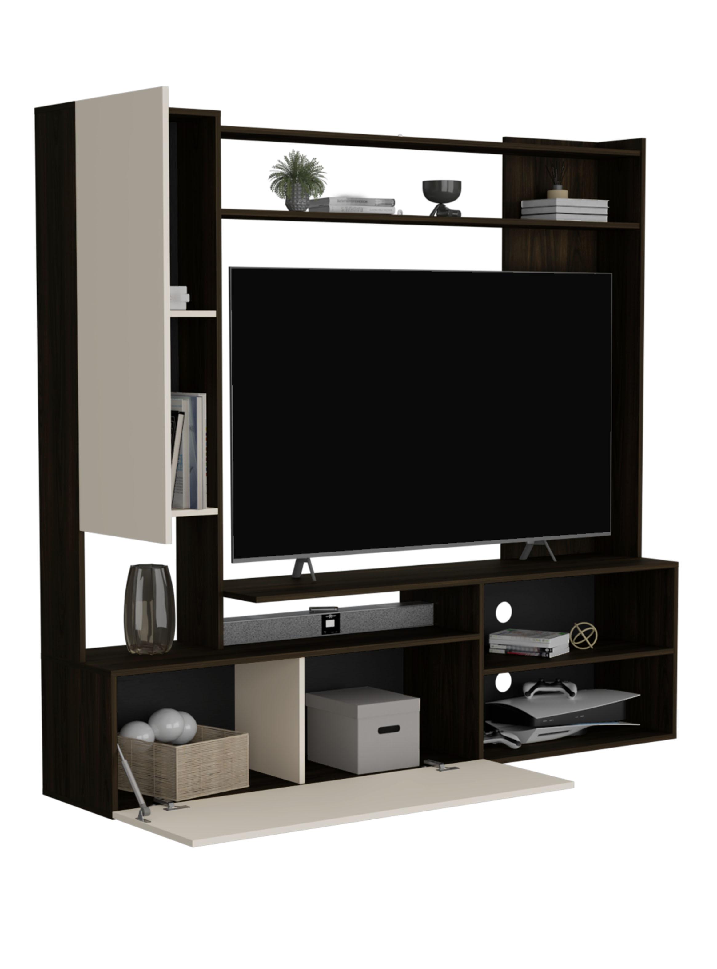 Estante TV 70' Nolic 2 Puertas 167x78.6x36.5 vm Capri y Nogal-3