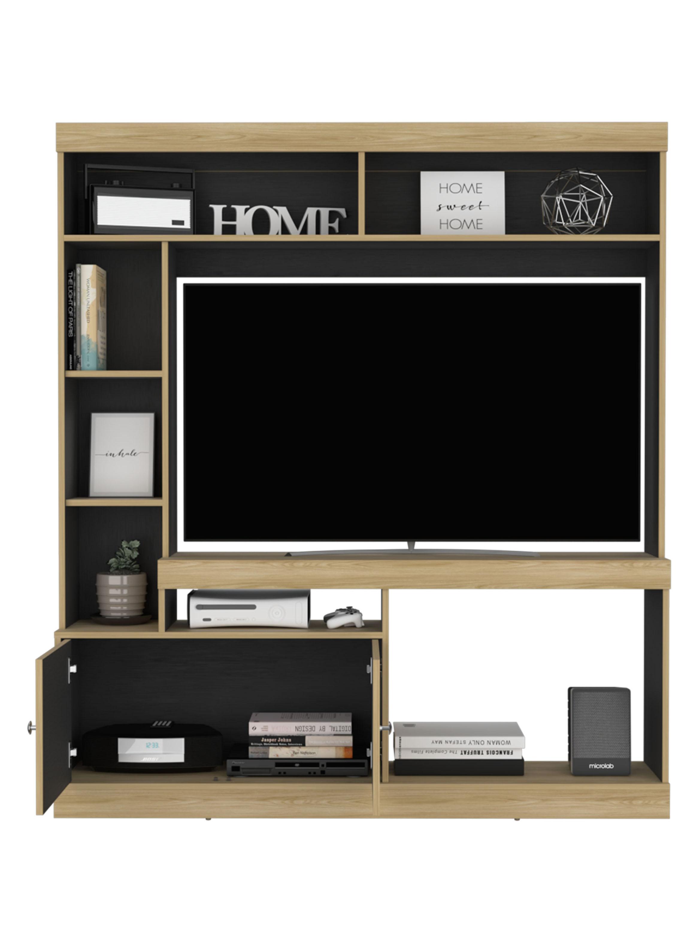 Estante TV 65' Dante 180.6x180x30.3 cm Fresno y Wengue-2