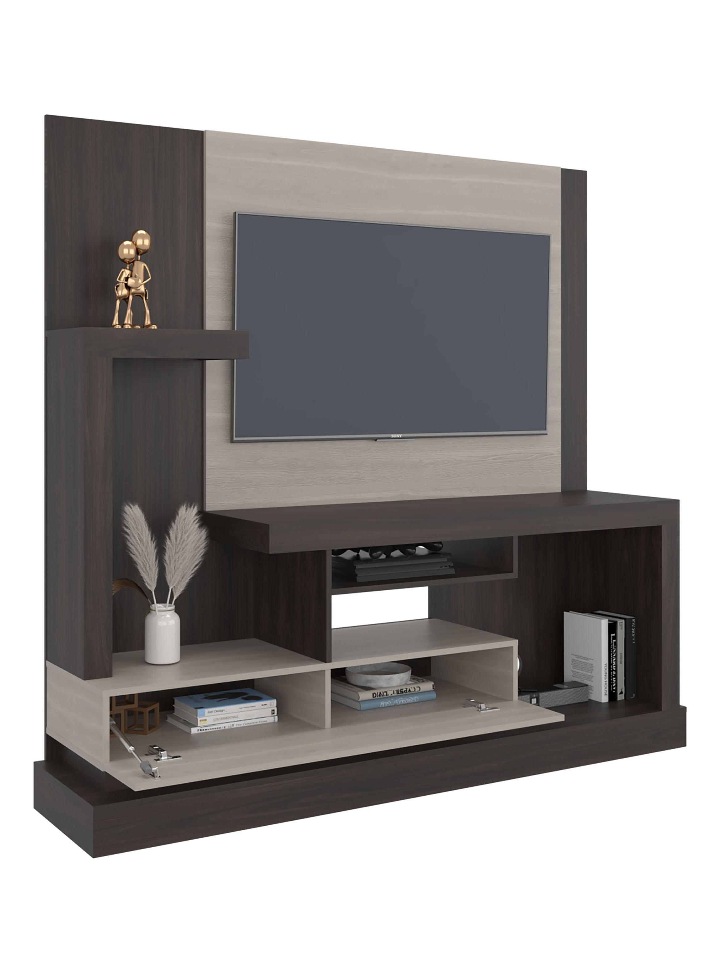 Estante TV 55' Alcaceres 1 Puerta 180x172.2x41.5 cm Nogal y Miel-3