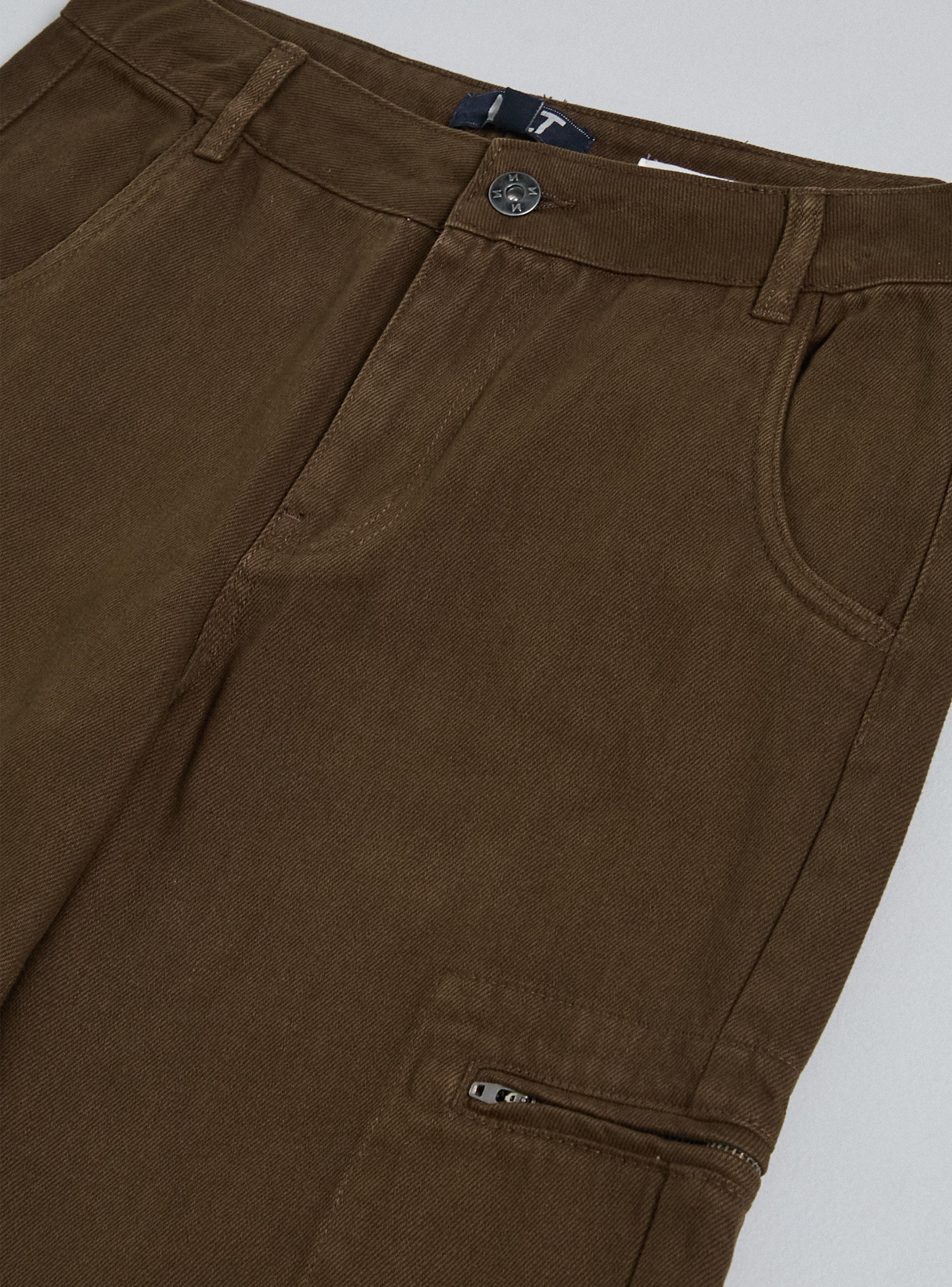 Pantalón con Bolsillo Cierre en Pierna-3