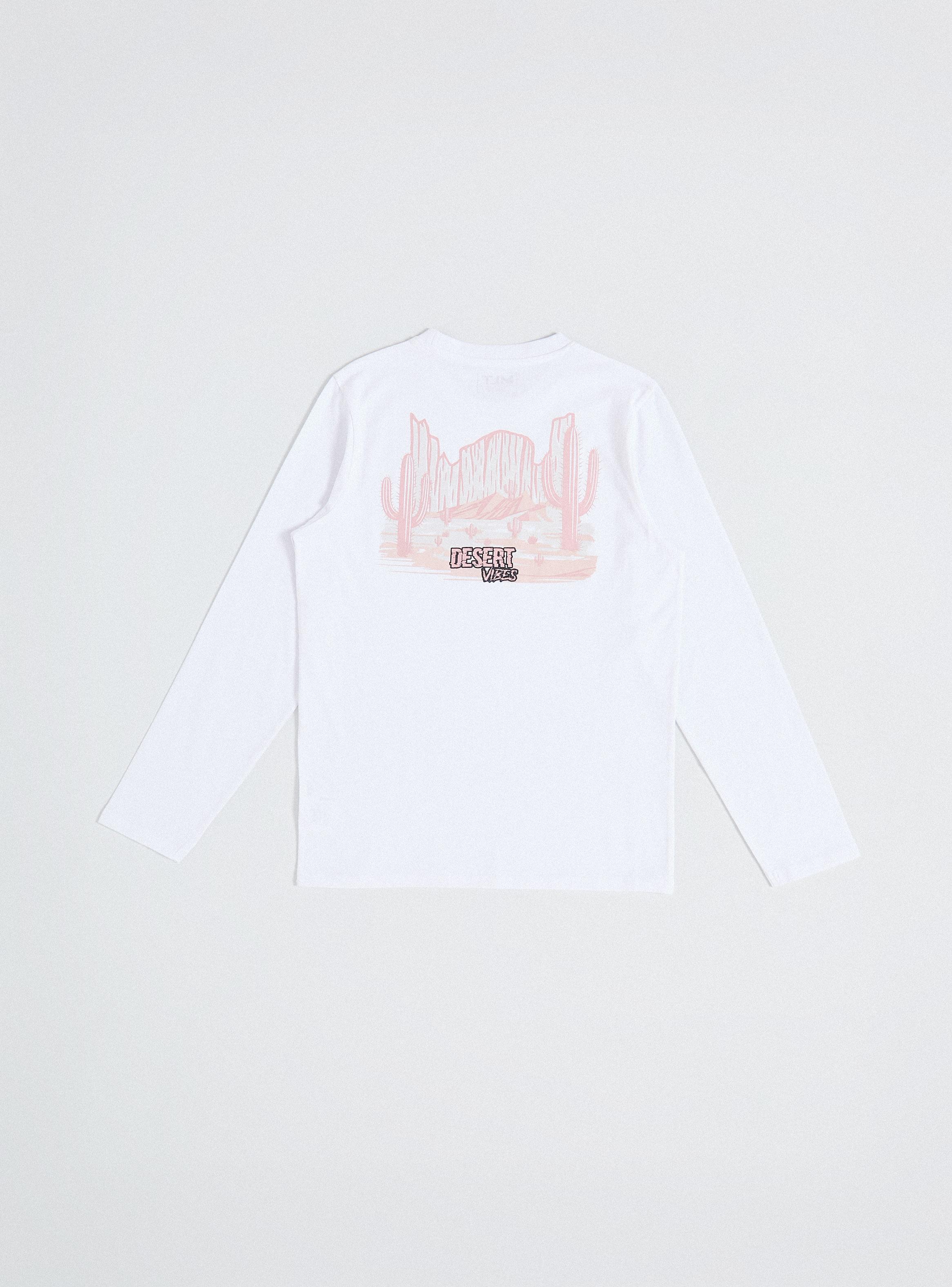 Polera Básica Estampado Juvenil Espalda-2