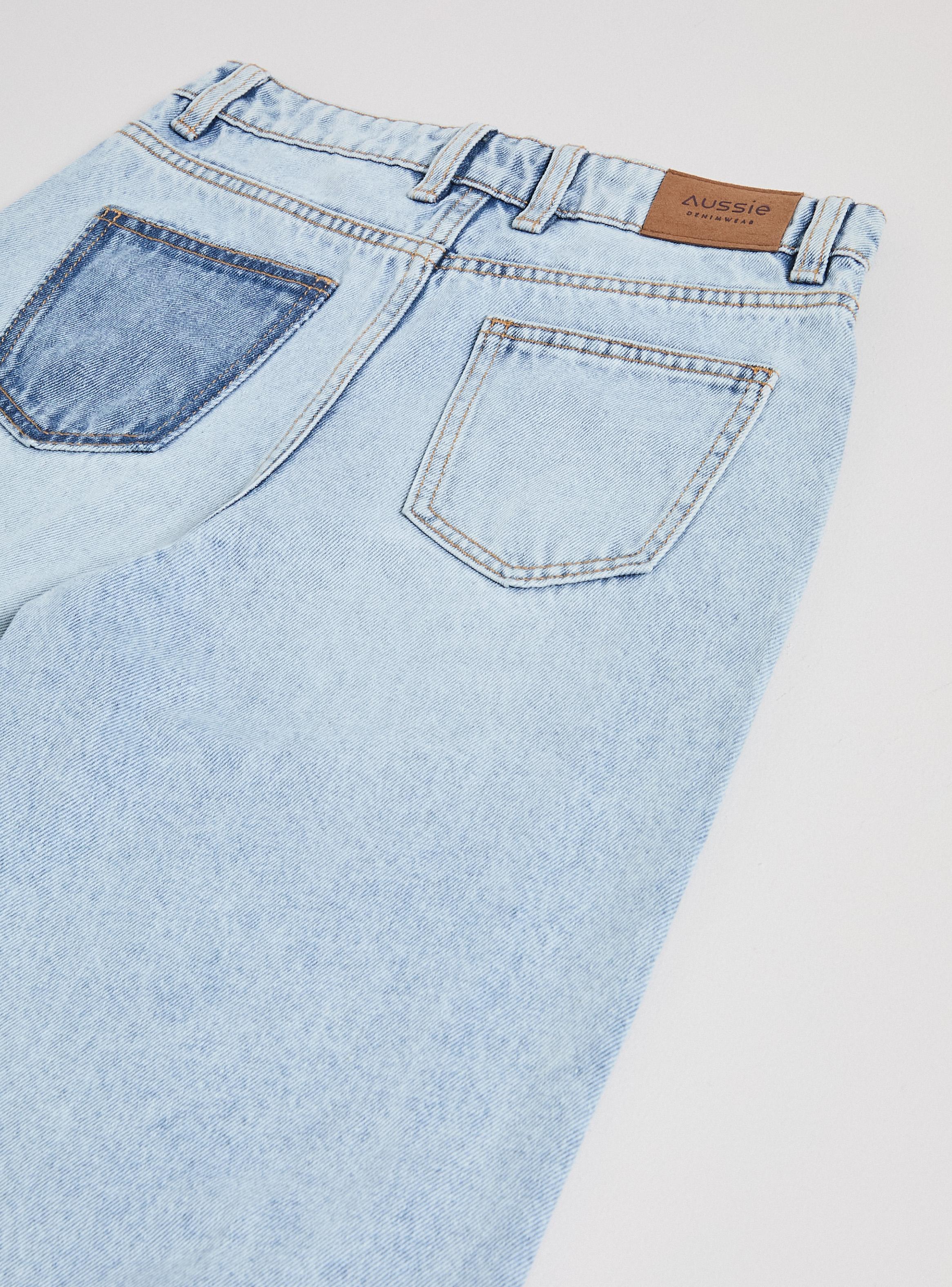 Jeans Bicolor Wide Leg Niña-2