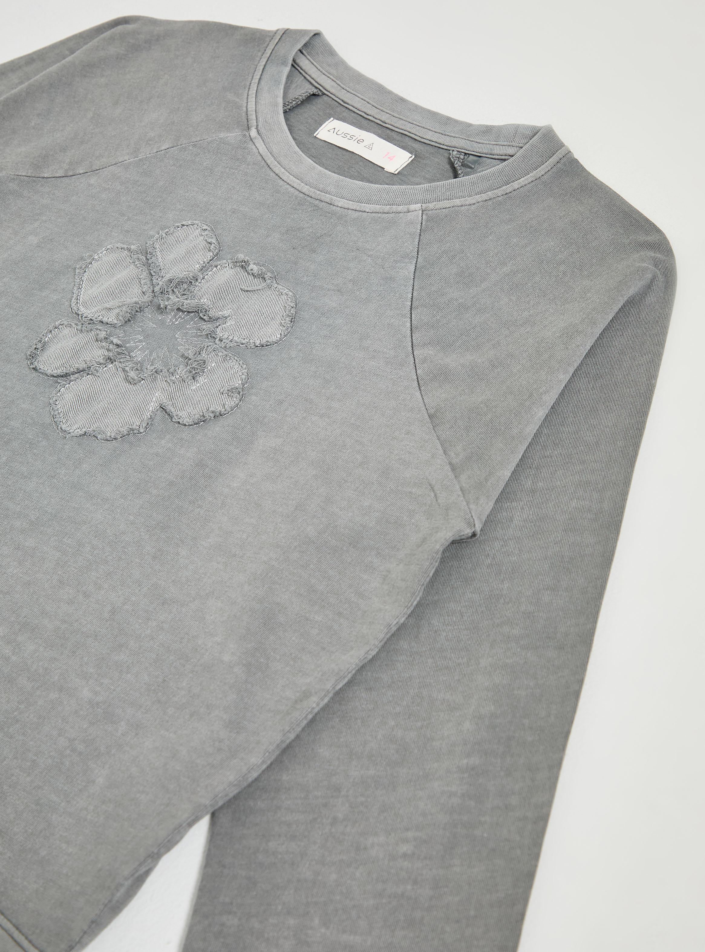 Polera Acid Wash con Detalle Parche-3