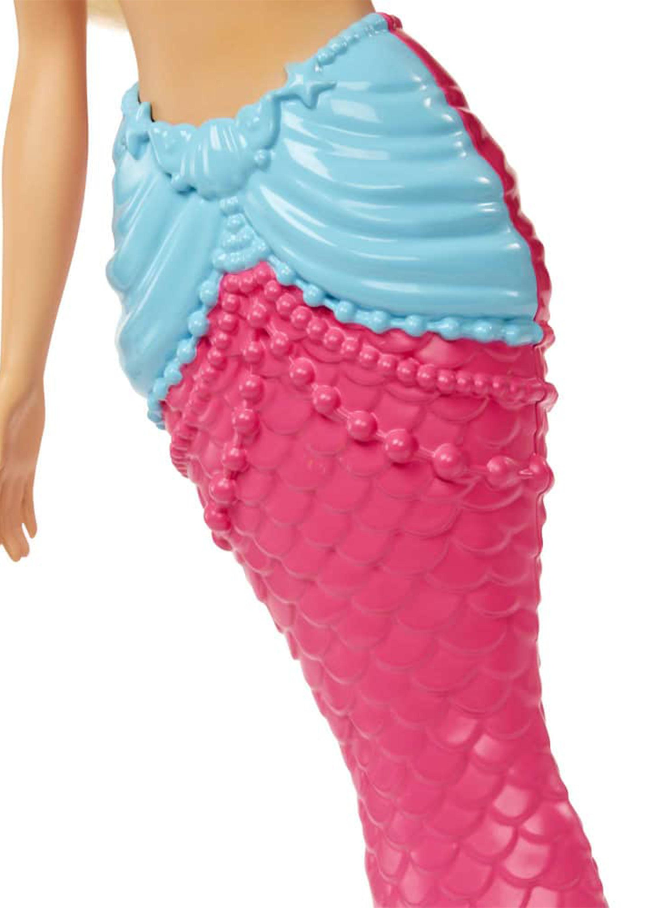 Muñeca Sirena Aleta Rosa con Azul-2