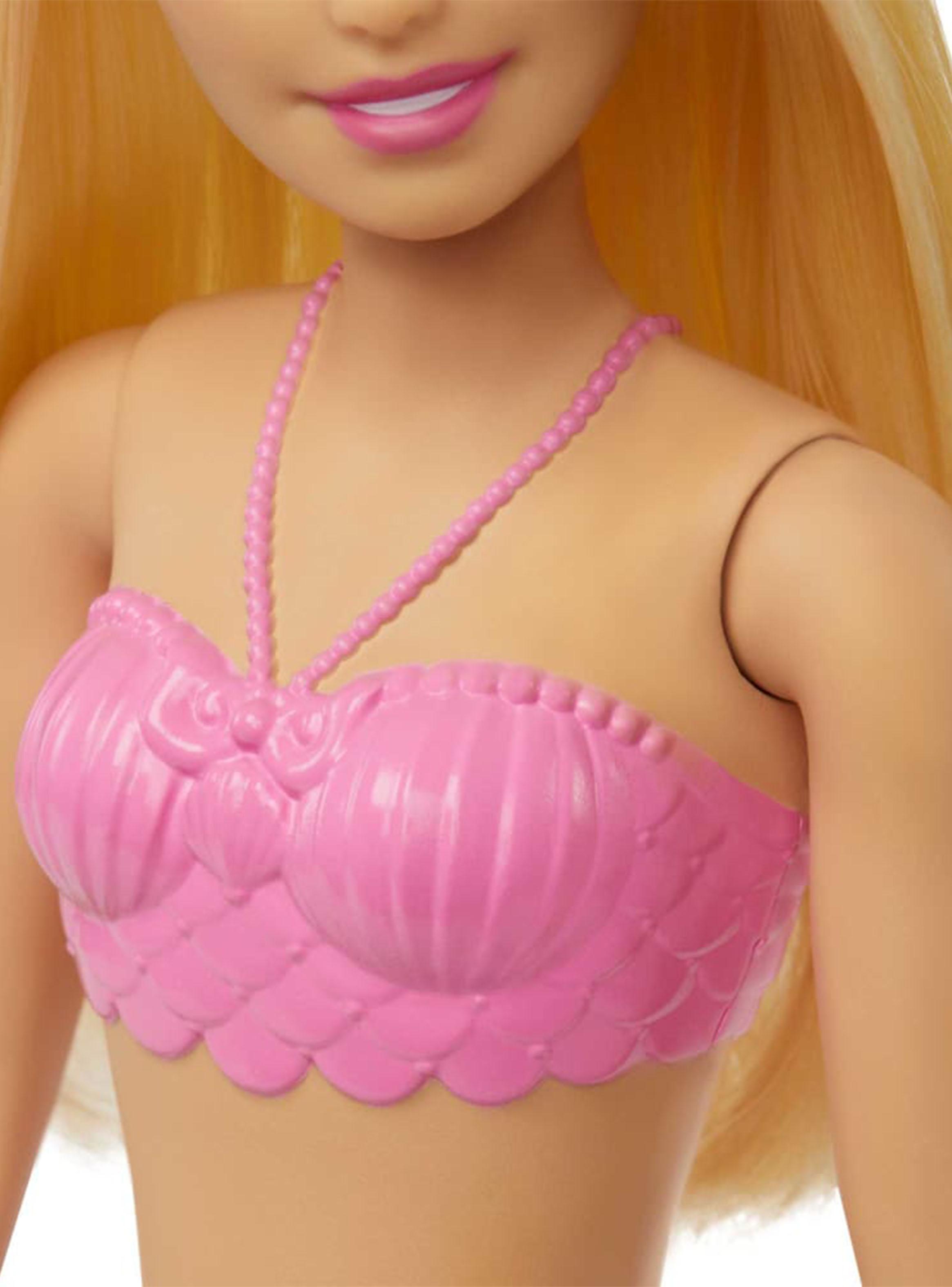 Muñeca Sirena Aleta Rosa con Azul-4