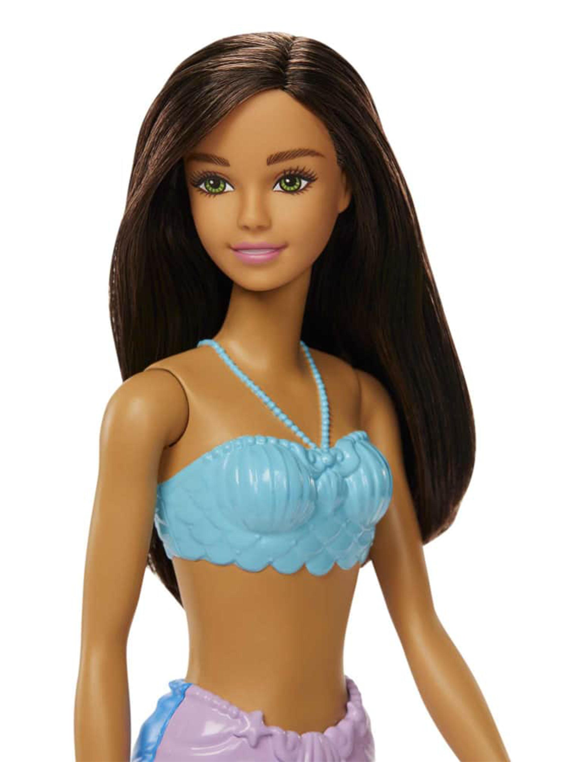 Muñeca Sirena Aleta Azul con Lila-2