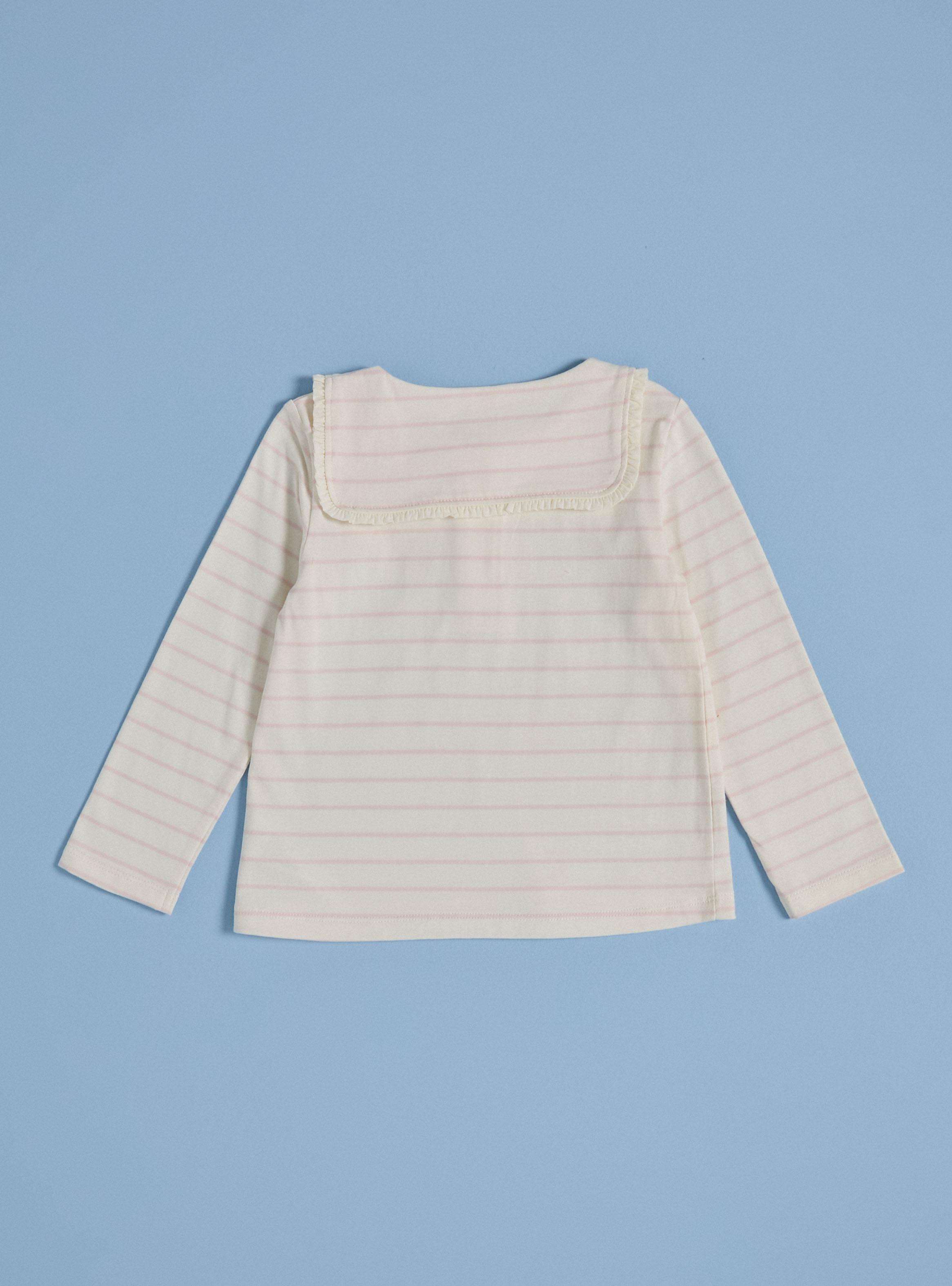 Polera Líneas Rosadas con Cuello Bobo-2