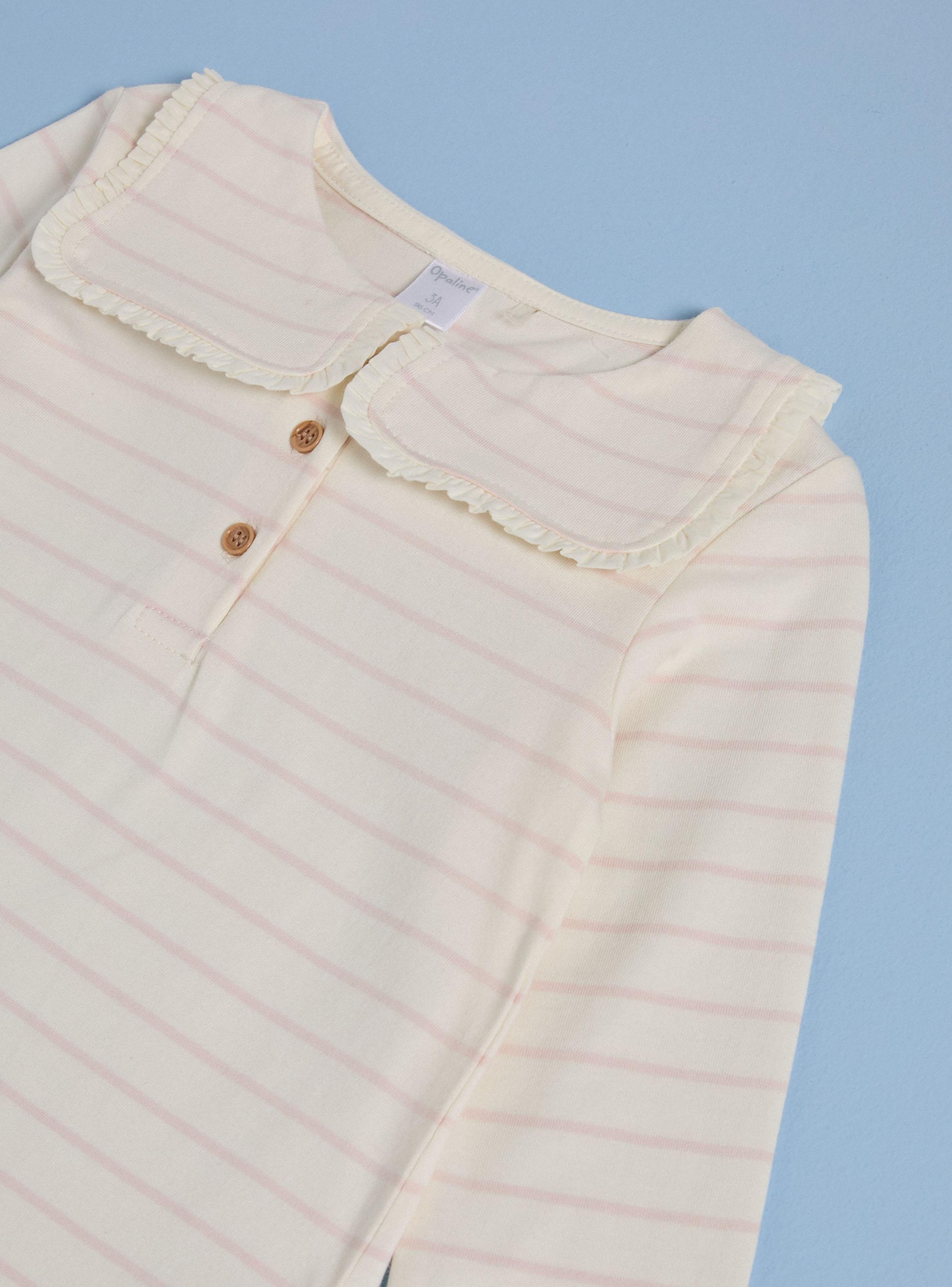 Polera Líneas Rosadas con Cuello Bobo-3