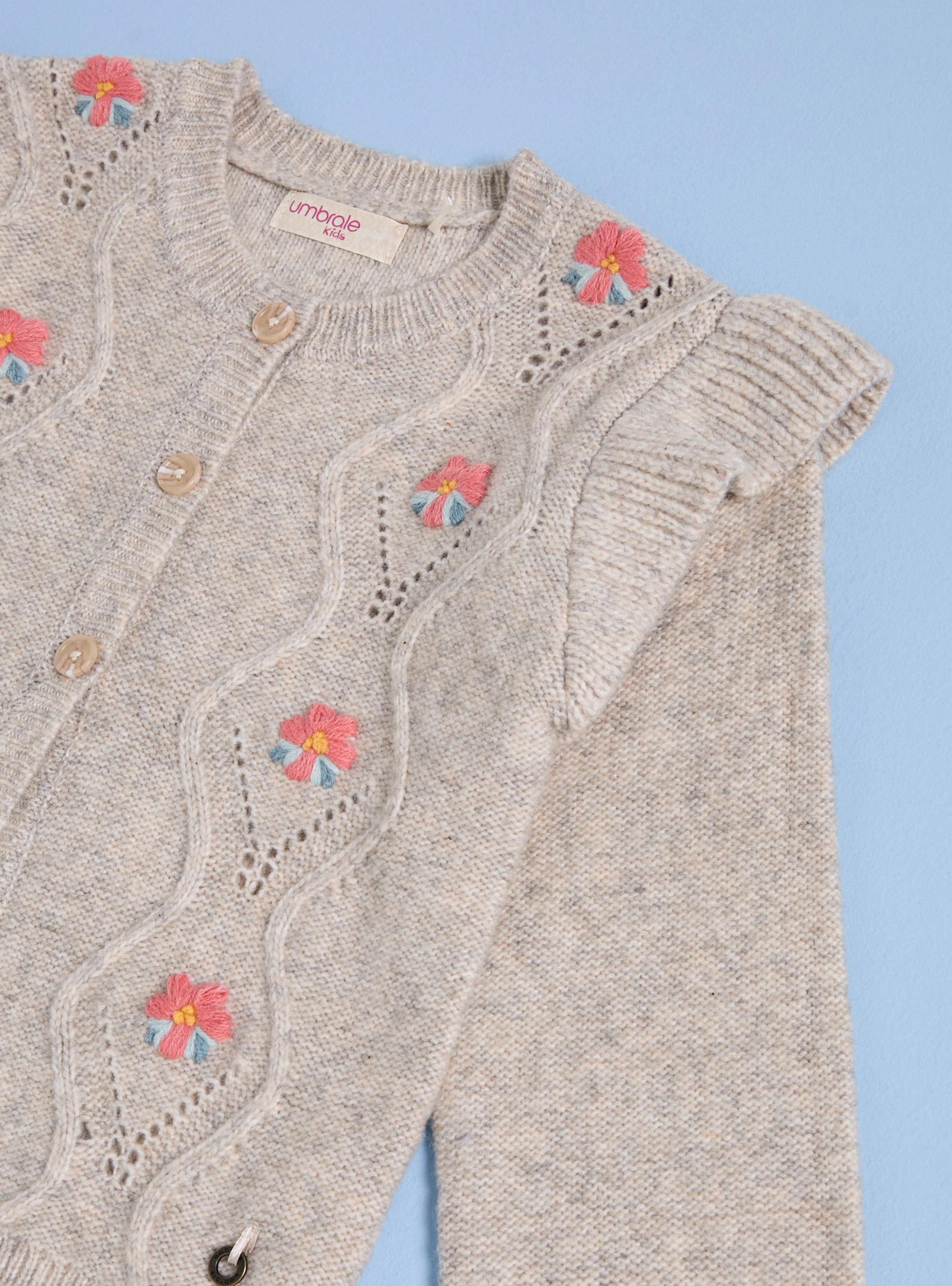 Chaleco con Flores Bordadas Lana-2