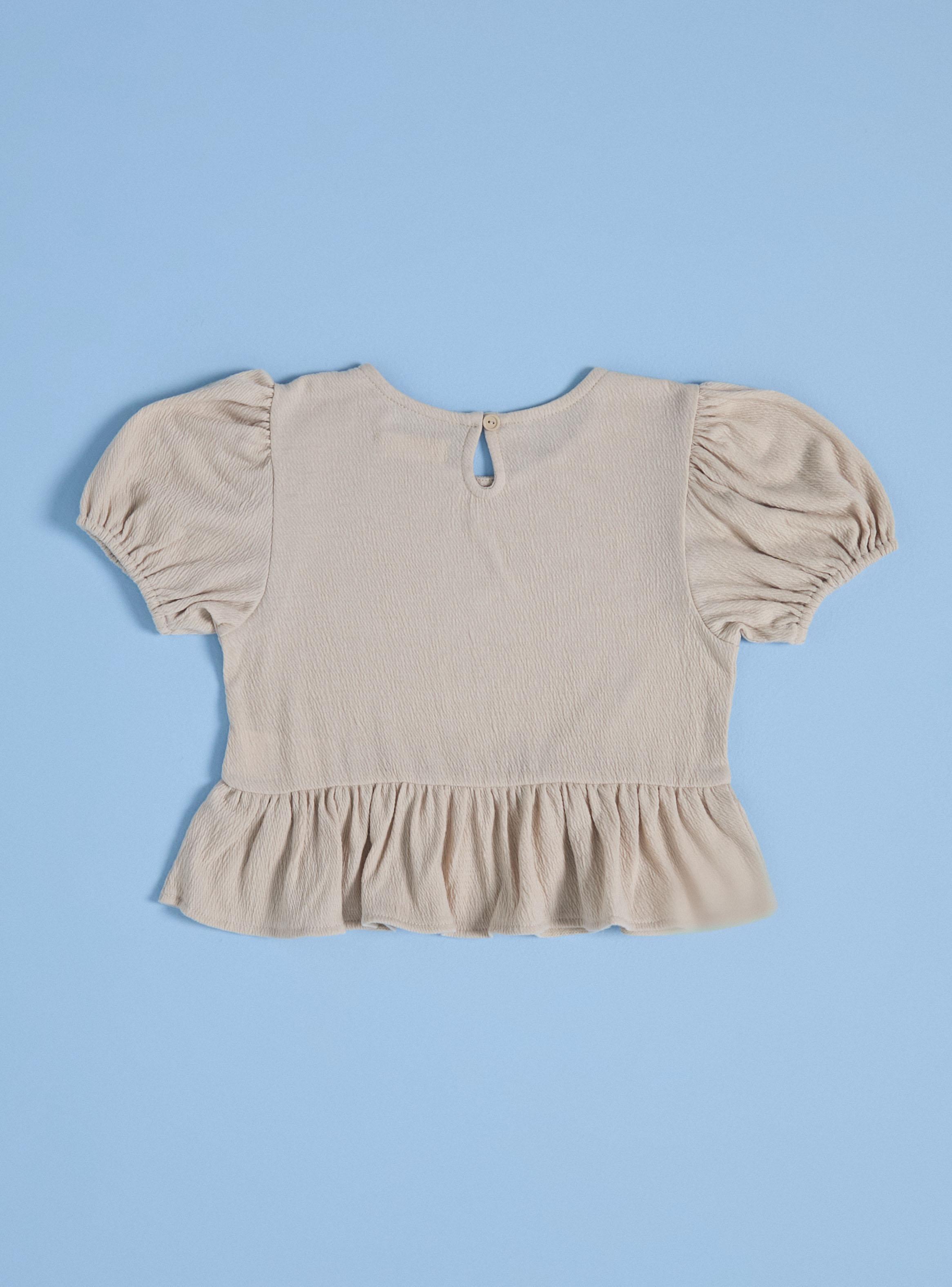 Polera Manga Globo con Tela Crepé Elástica-2