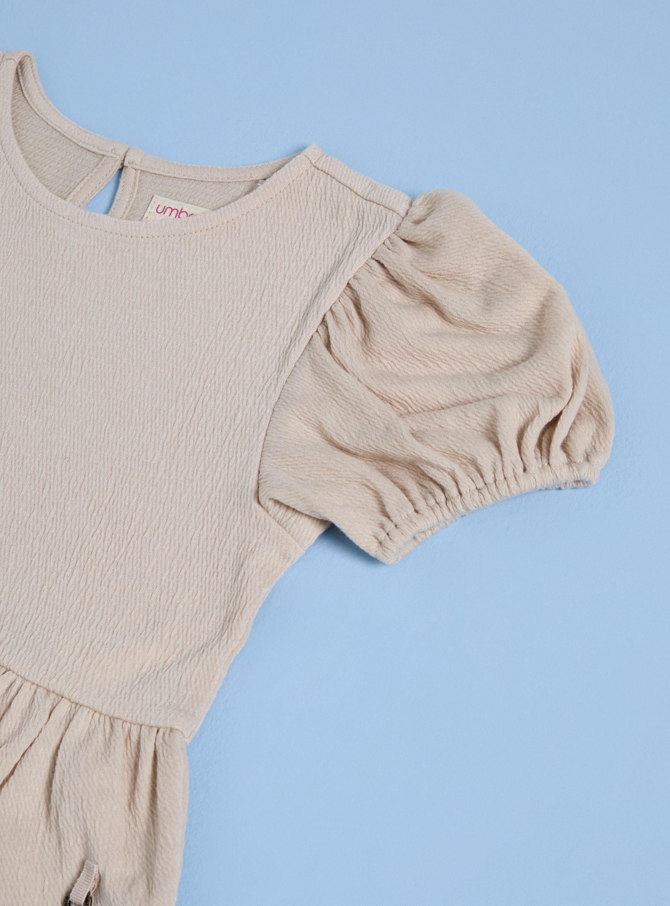 Polera Manga Globo con Tela Crepé Elástica-3