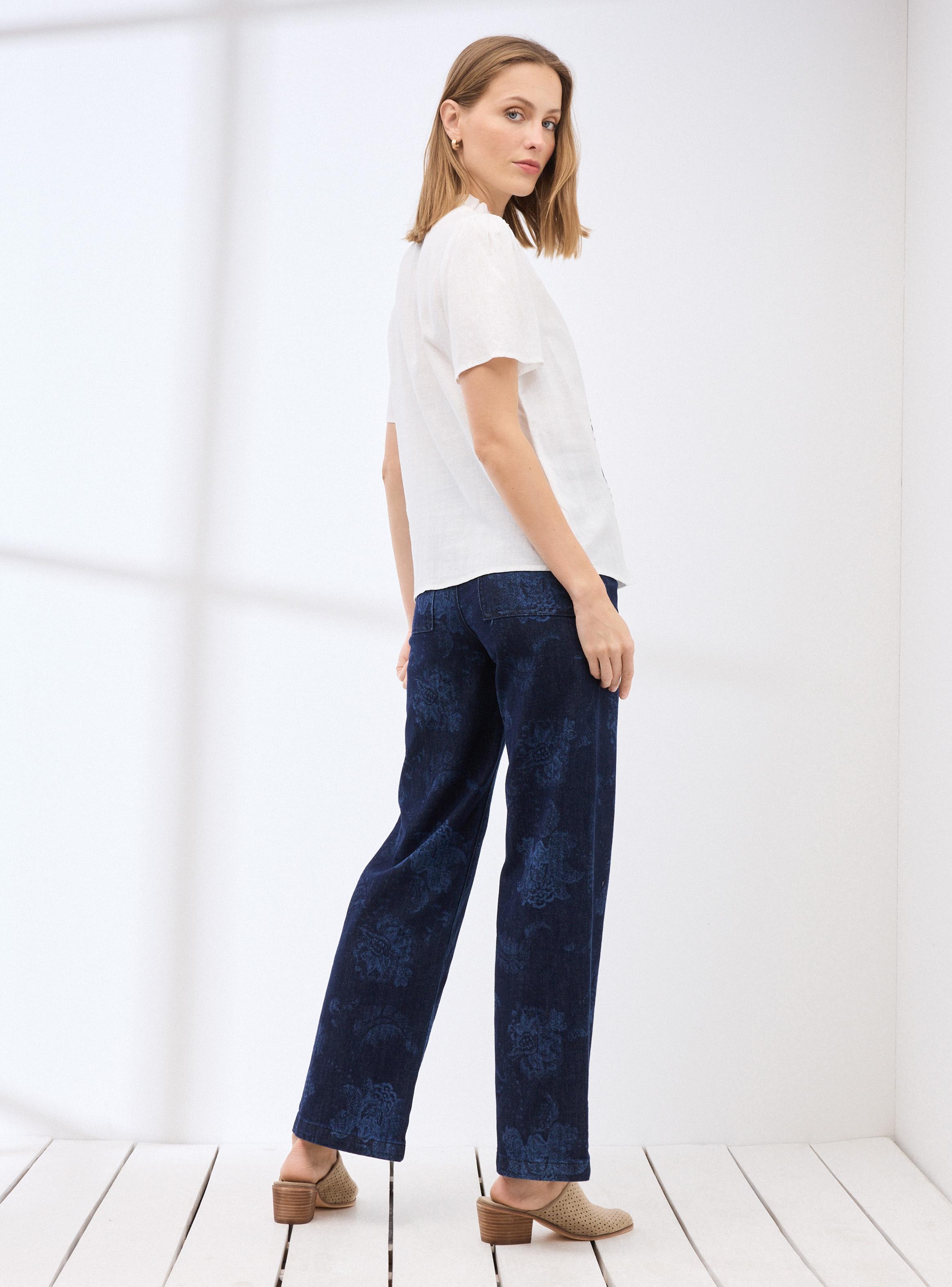 Blusa con Lino Bordada-5