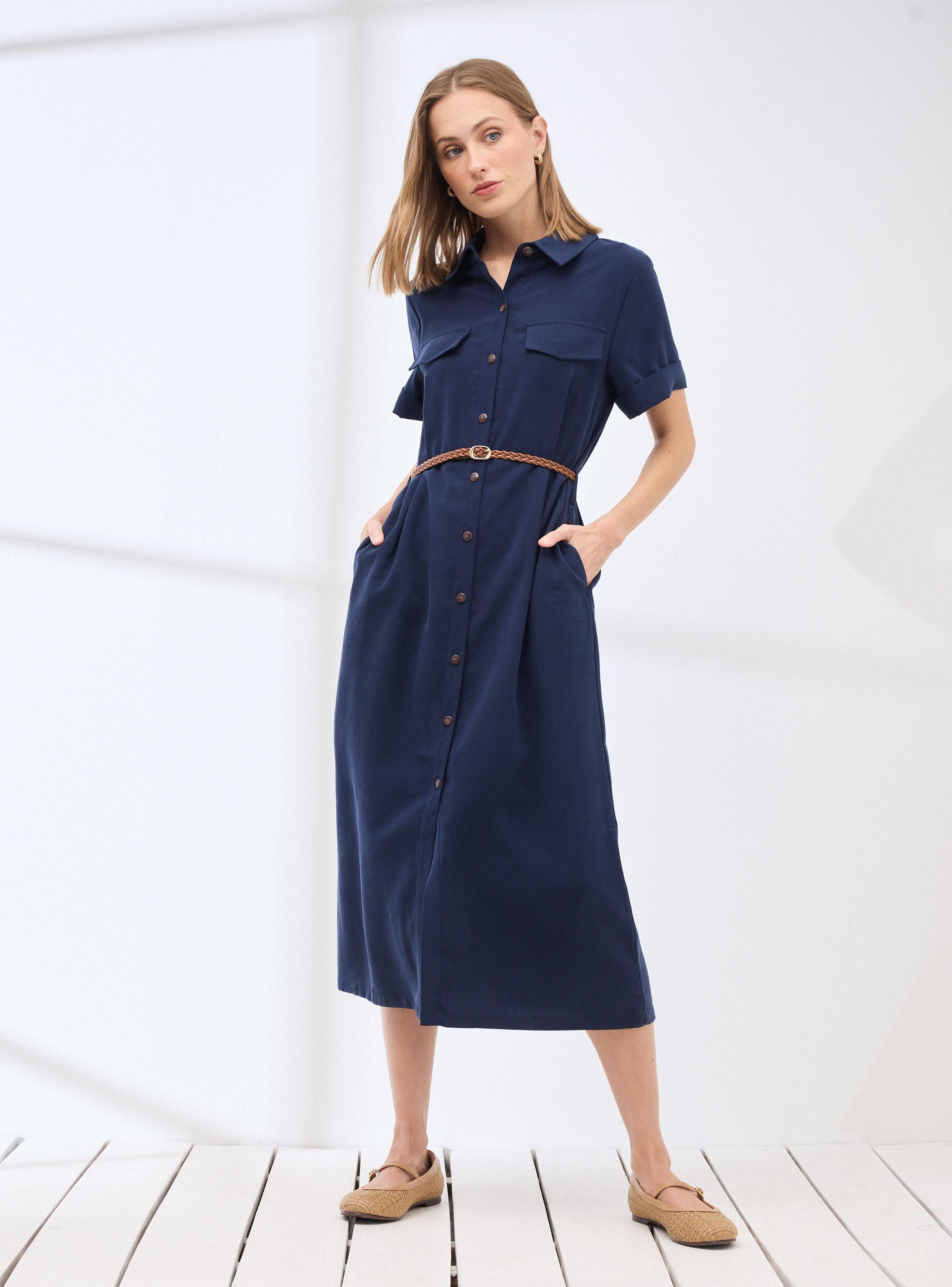 Vestido Camisero con Cinturón-4