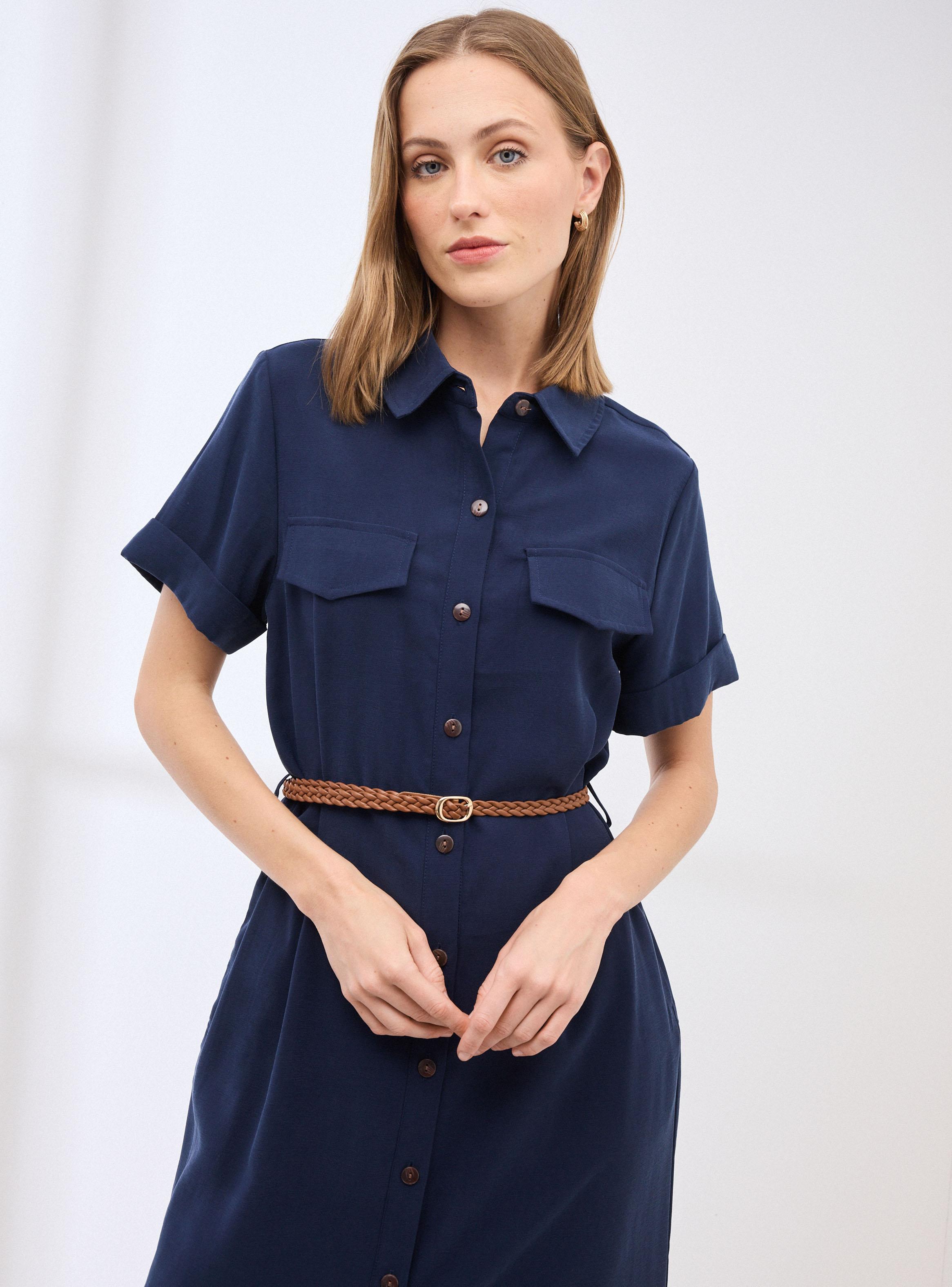 Vestido Camisero con Cinturón-2