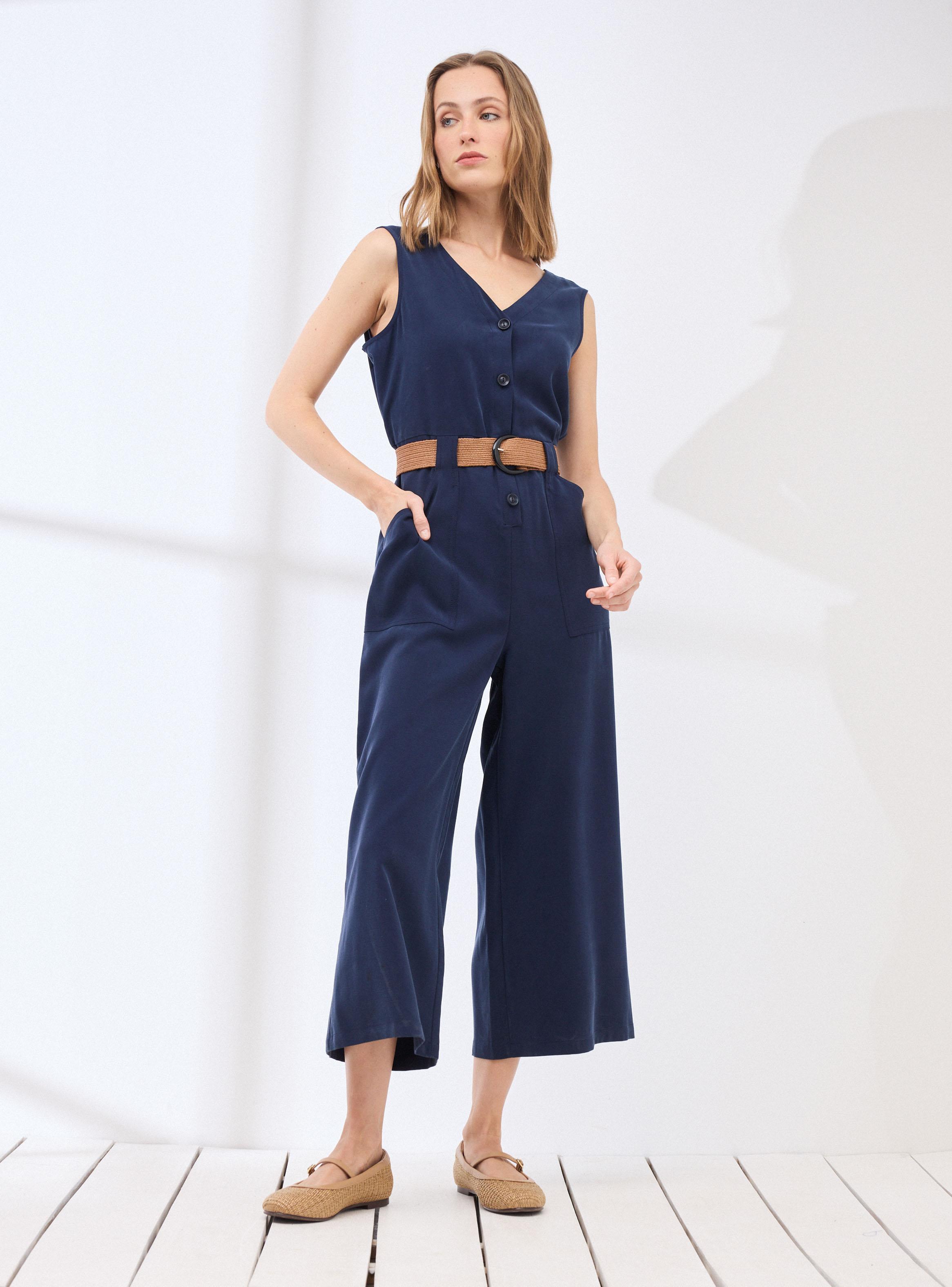 Enterito Fluido con Botones y Cinturón-4