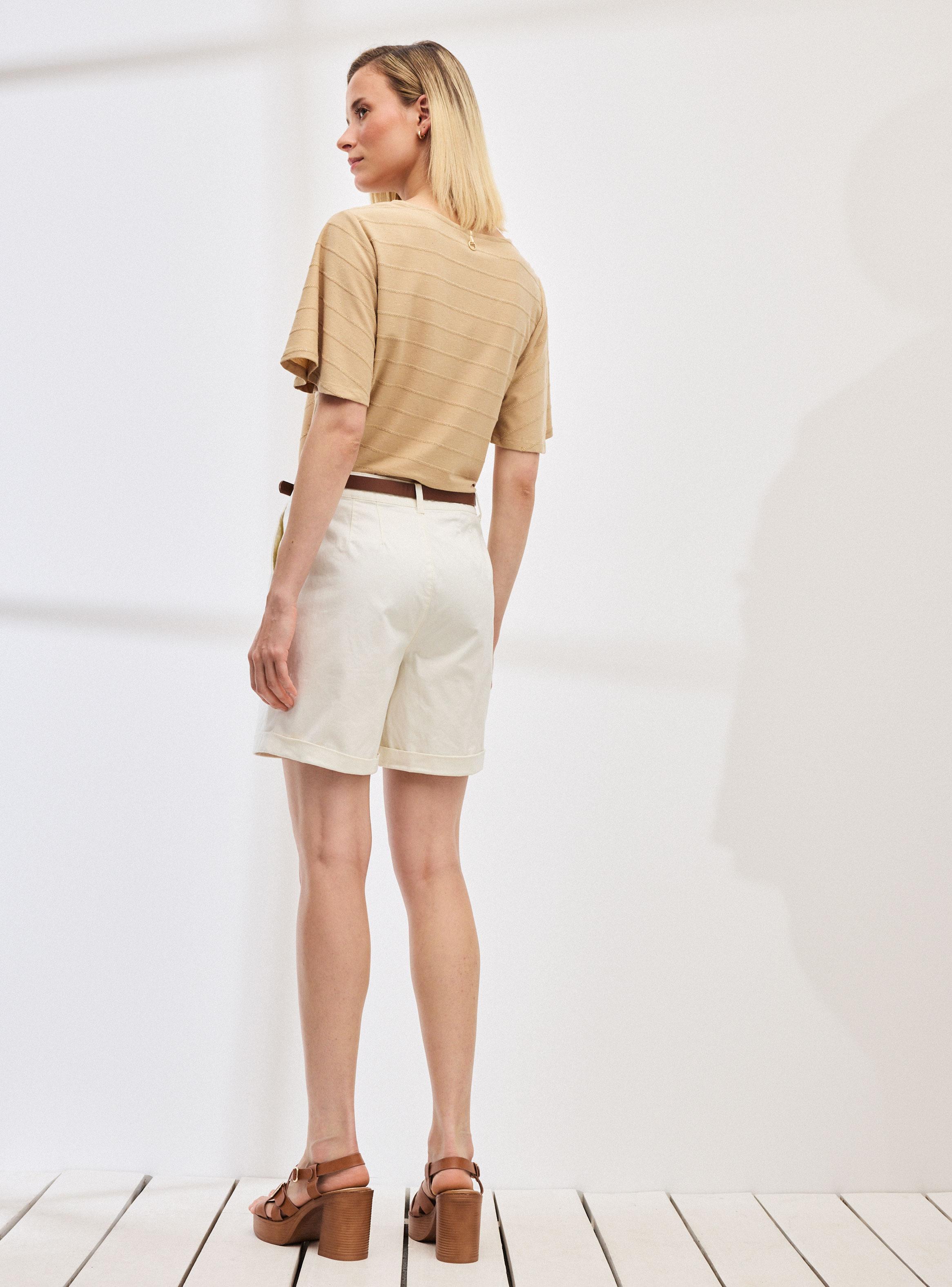 Short de Gabardina con Cinturón-5