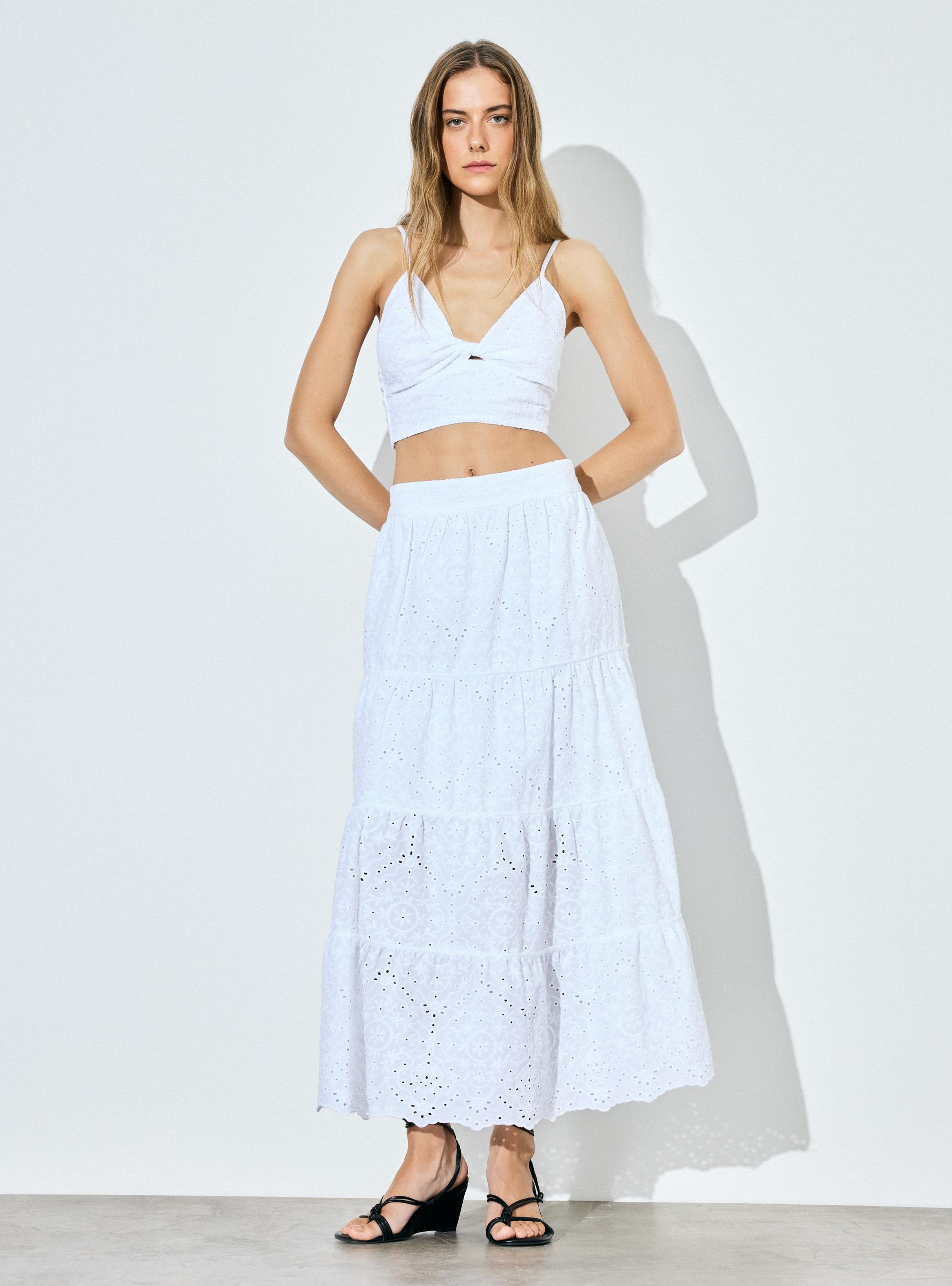 Blusa Pabilos Broderie con Panal de Abeja-4