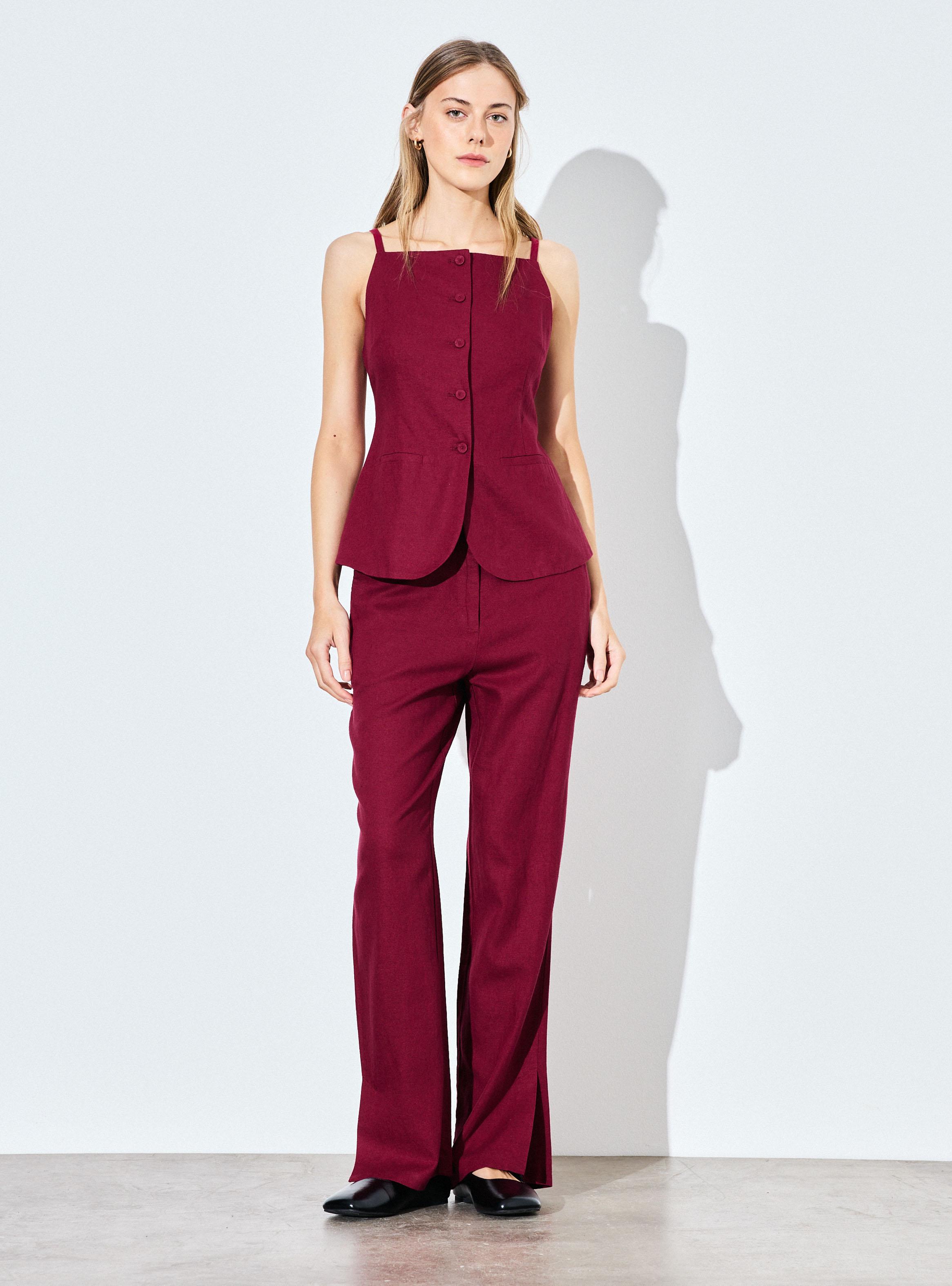 Blazer Tipo Vest con Pabilos-4