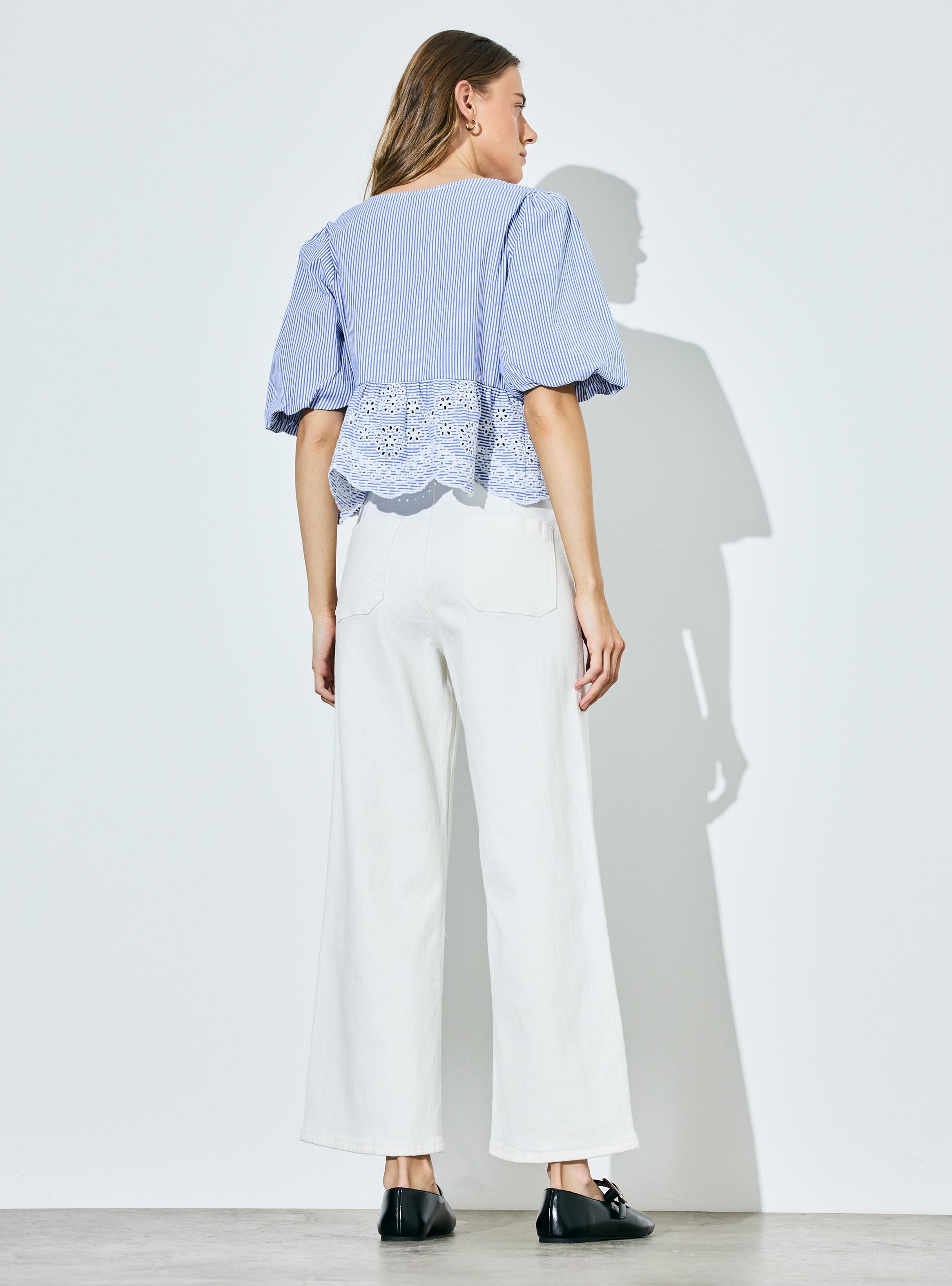 Jeans Wide Leg Bolsillos Delanteros-5