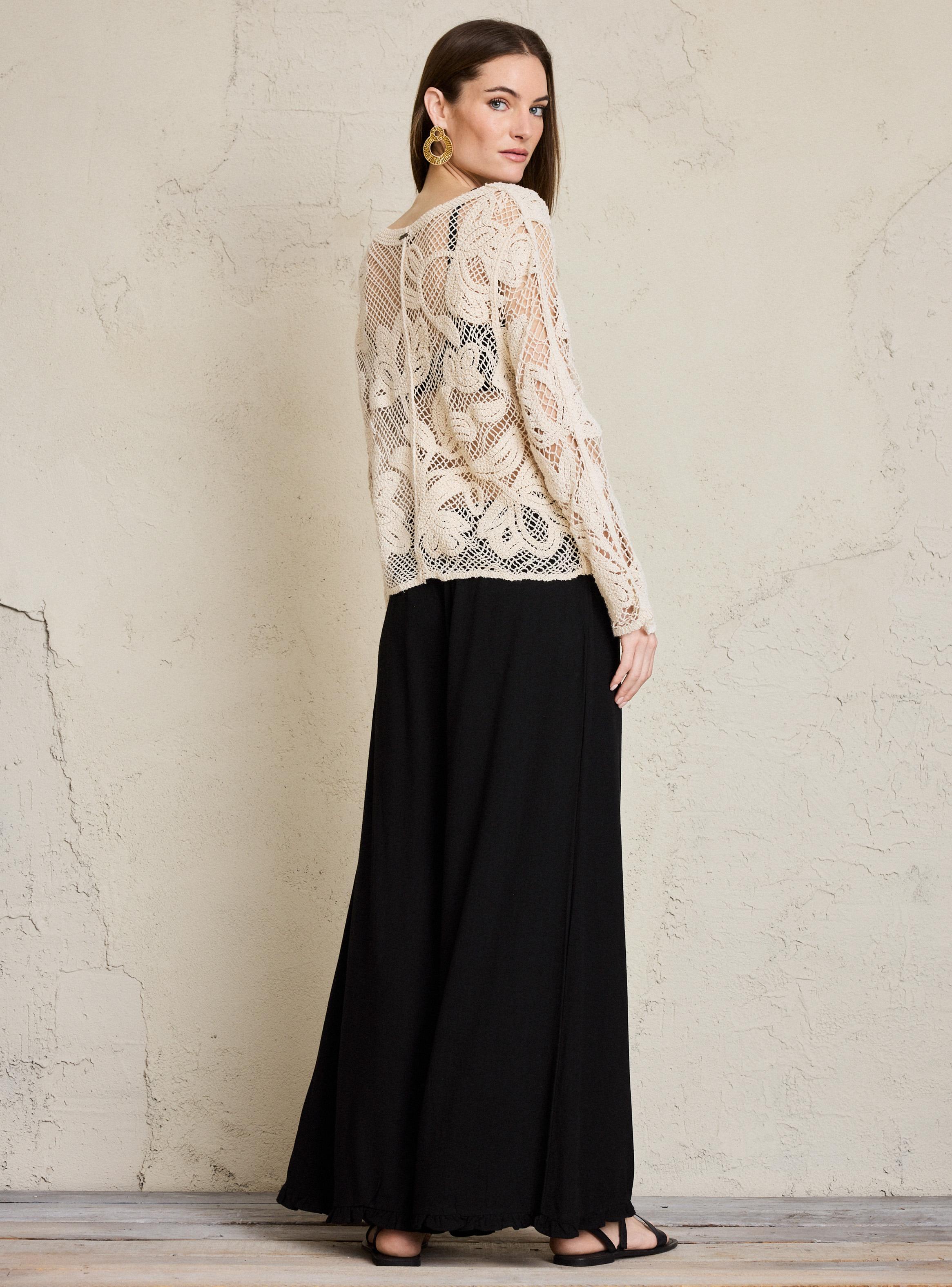 Chaleco Tejido Tipo Macramé-5