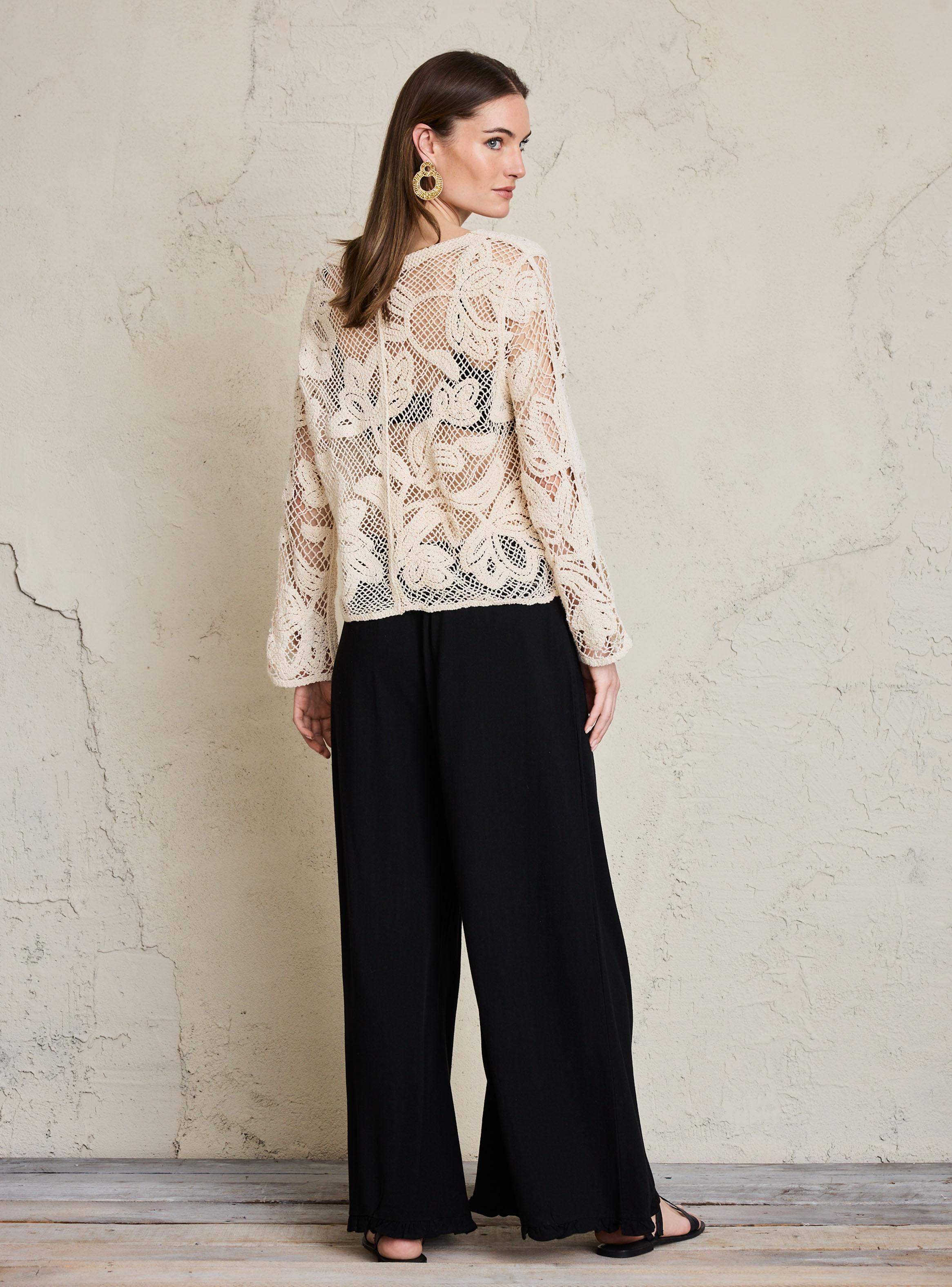 Pantalón Fluido con Detalle de Vuelo y Cintura Elasticada-5