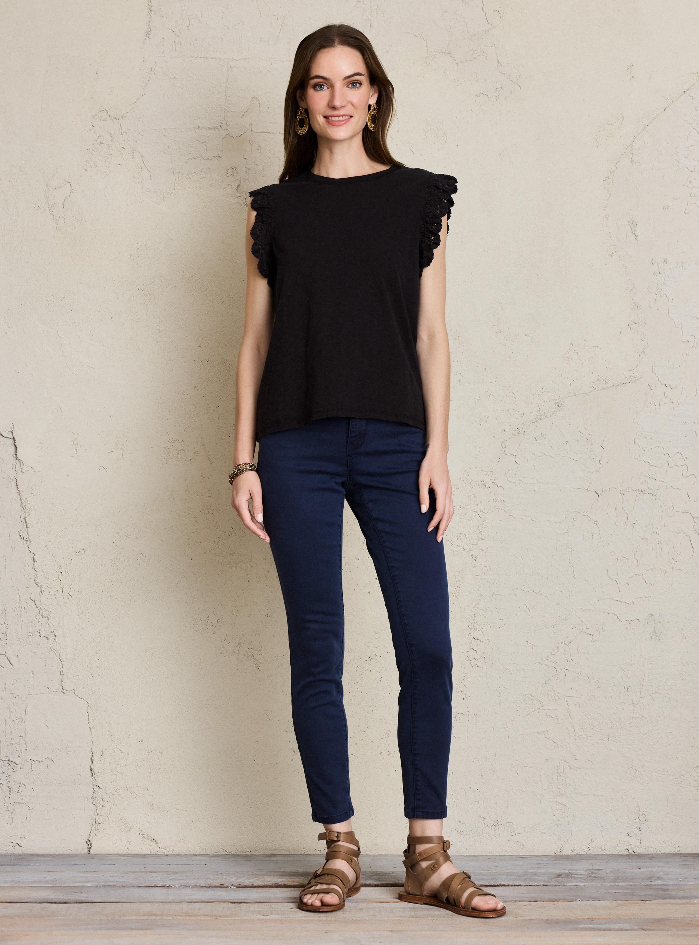 Polera Detalle de Macramé en Manga-4