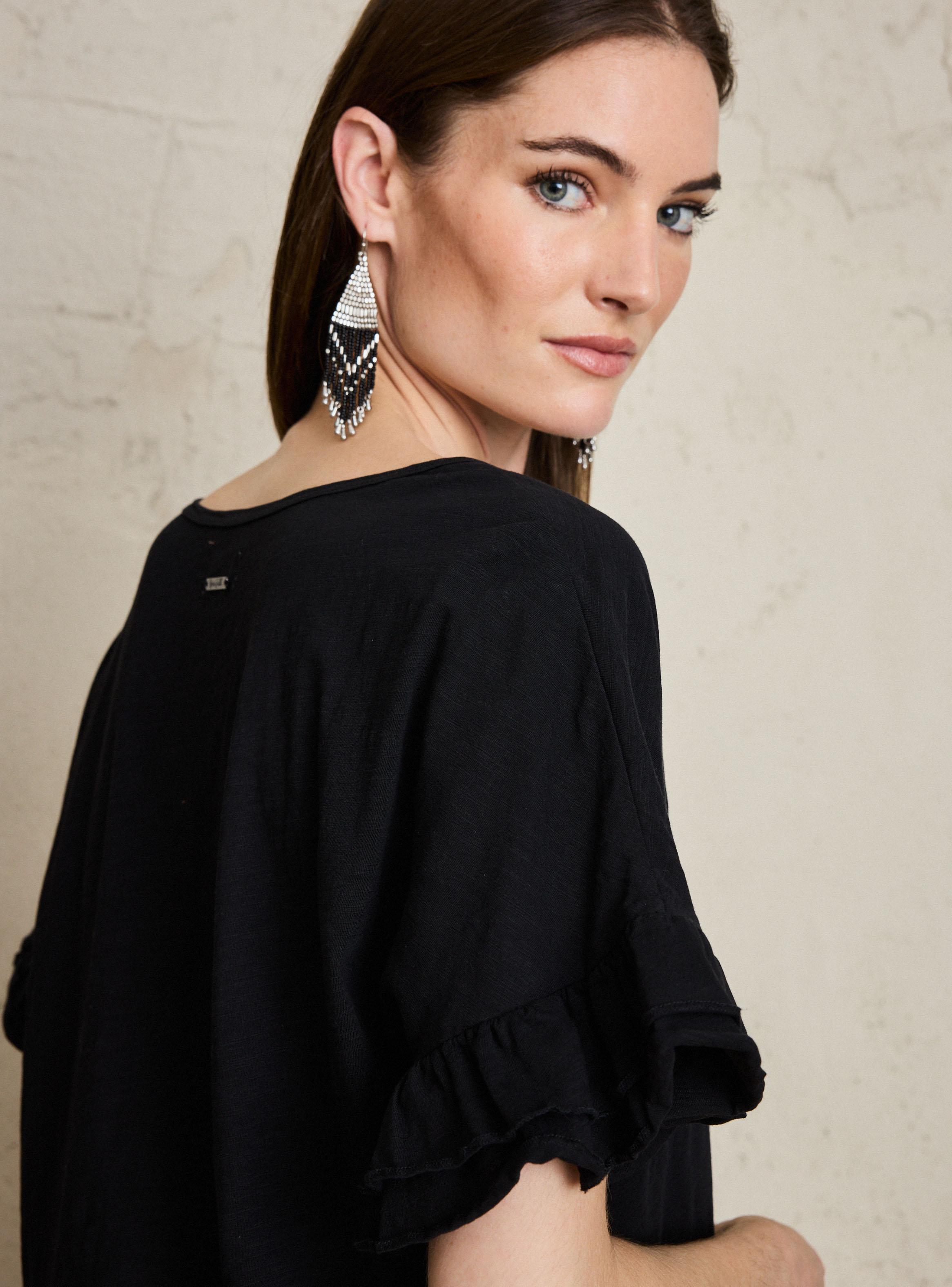 Polera con Proceso de Teñido y Terminación de Vuelos-3