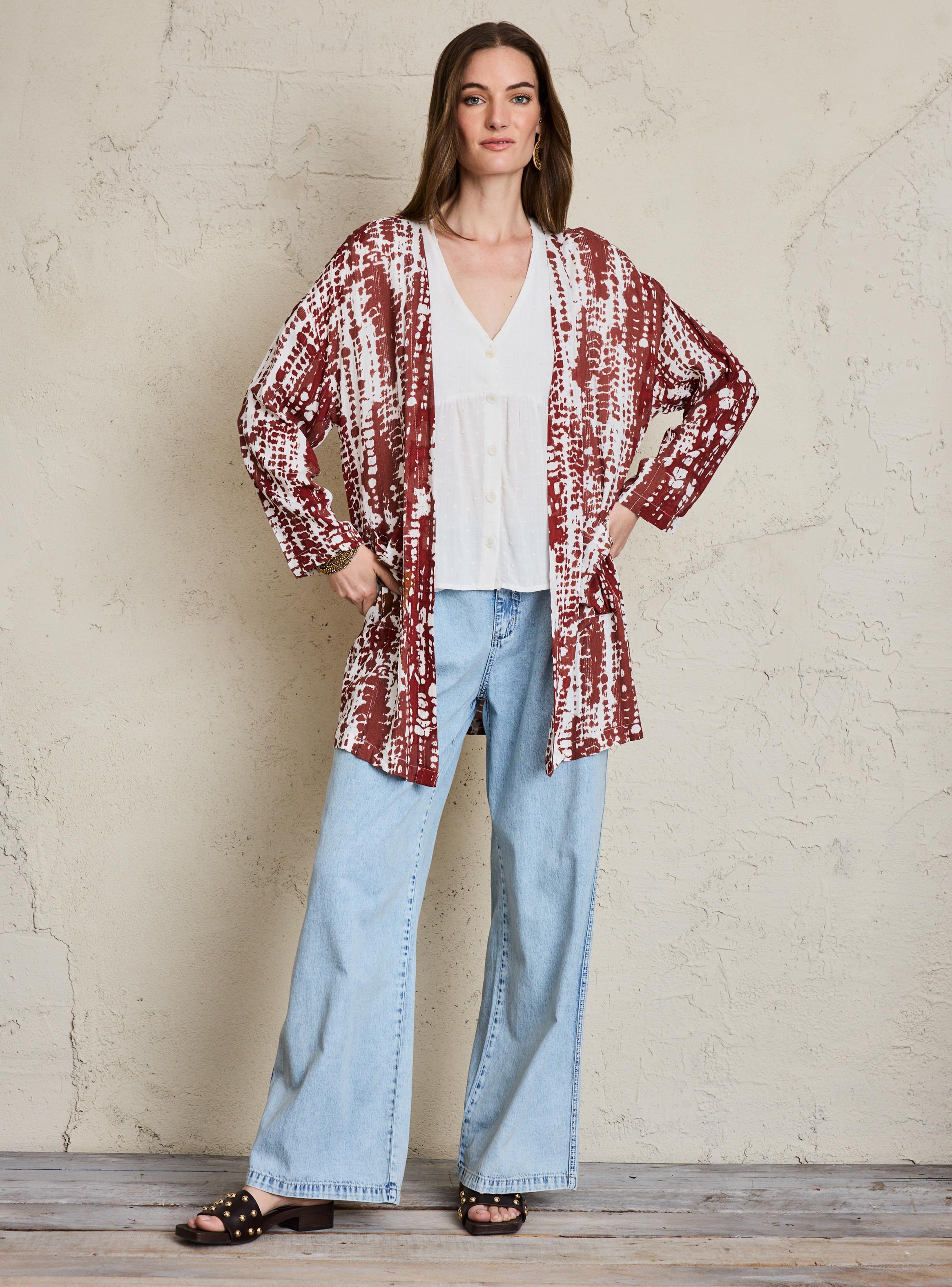 Blusa Tipo Kimono con Detalle Metalizado-4