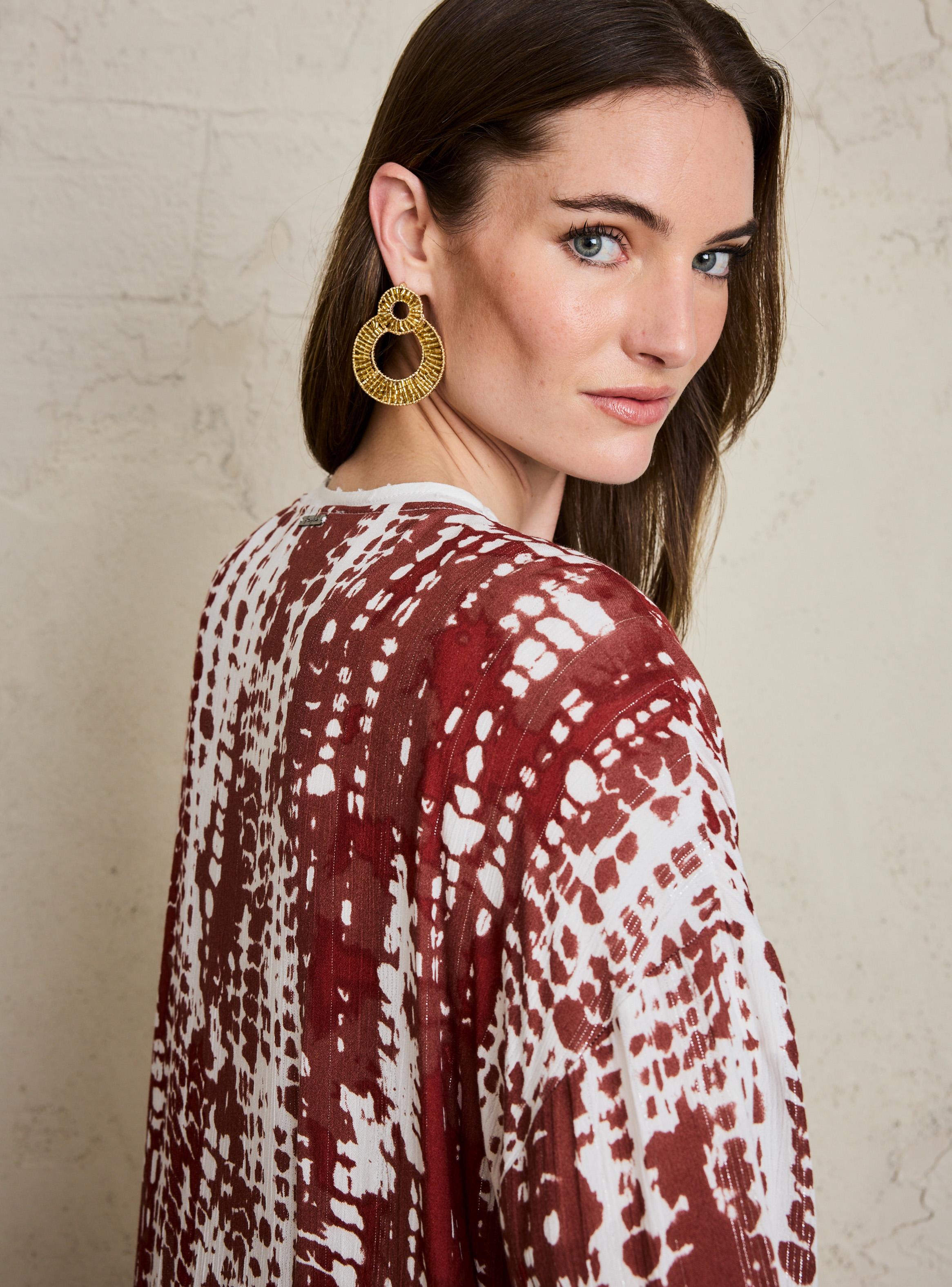 Blusa Tipo Kimono con Detalle Metalizado-3