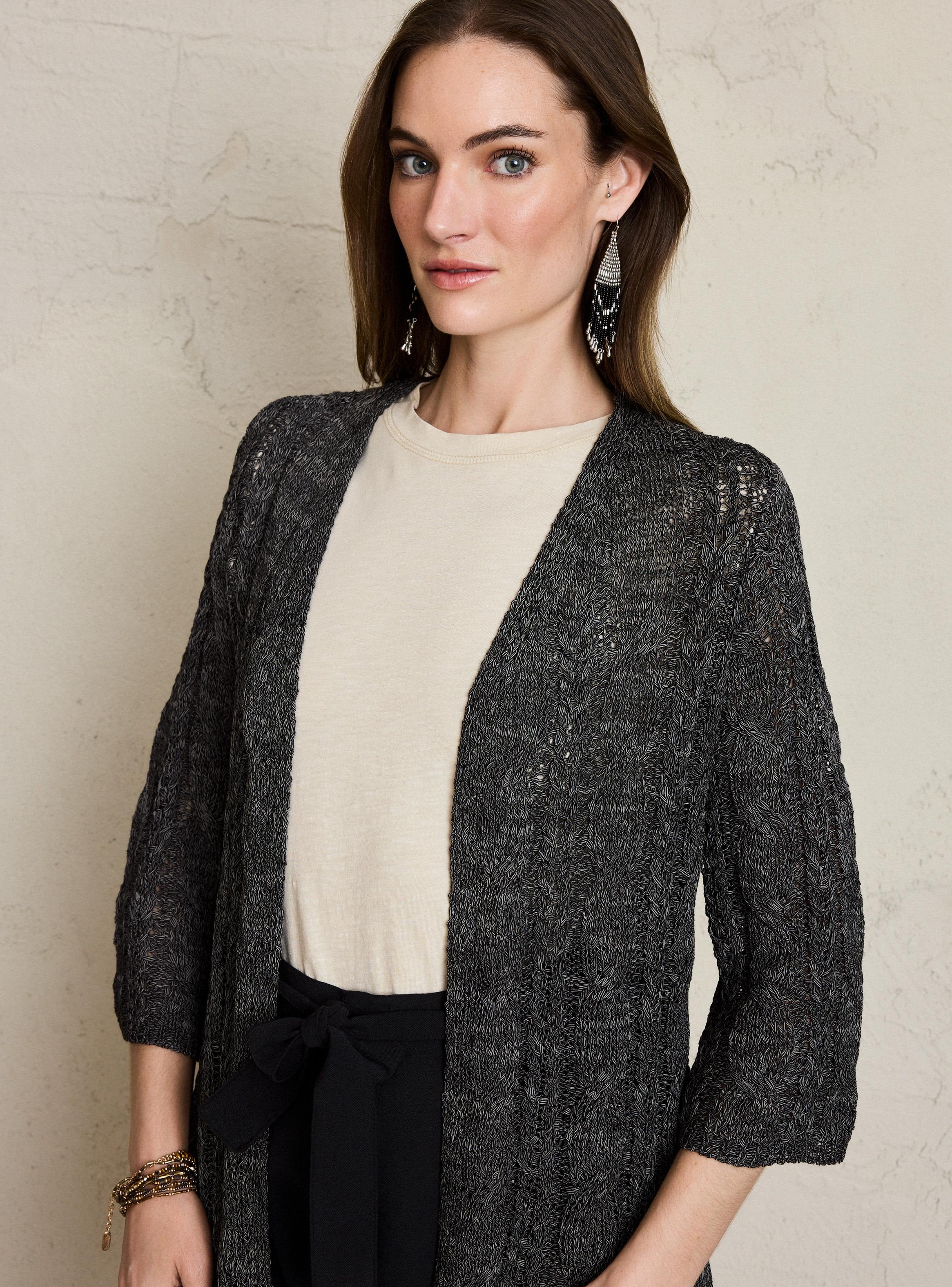 Chaleco Tejido de Cinta Tipo Kimono-2