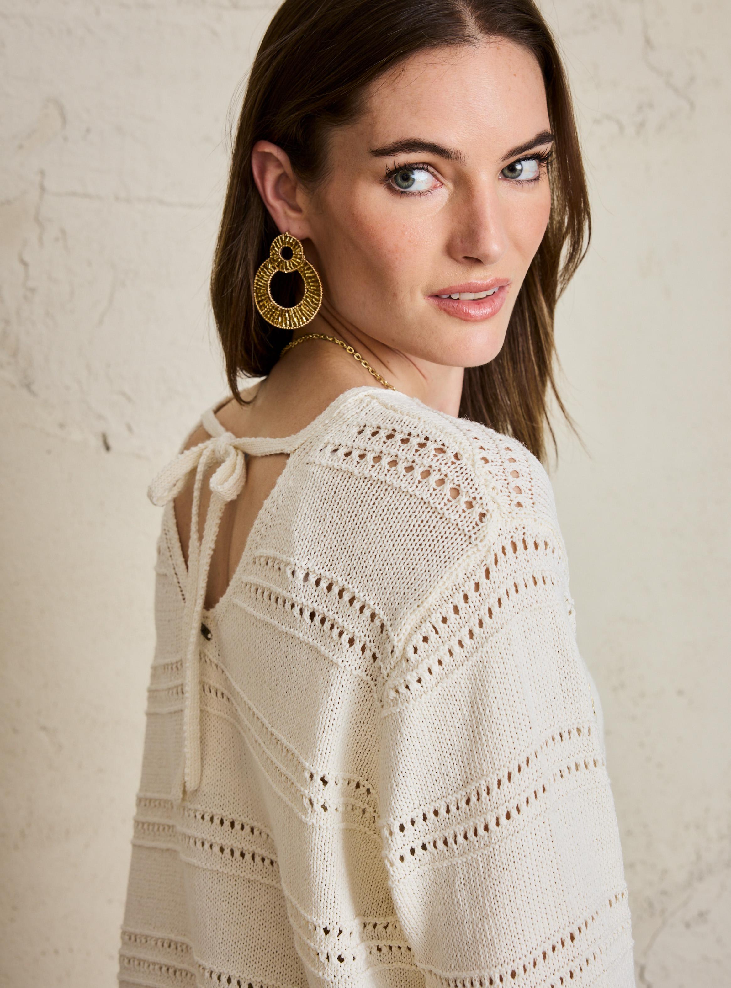 Sweater con Diseño Calado-3