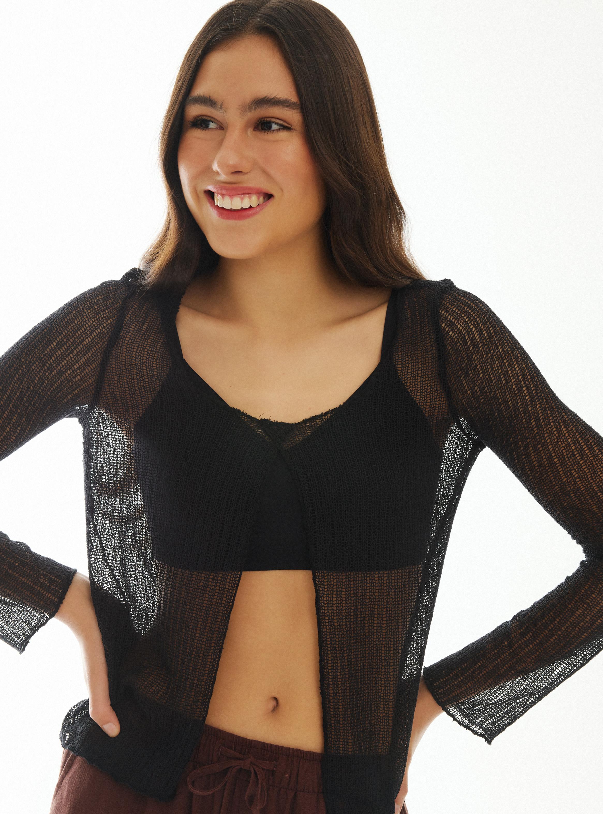 Chaleco Calado Manga Larga-2